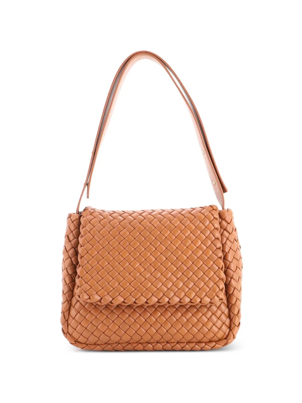 Bottega Veneta Cobble Flap Padded Intrecciato Leather Small shoulder bag