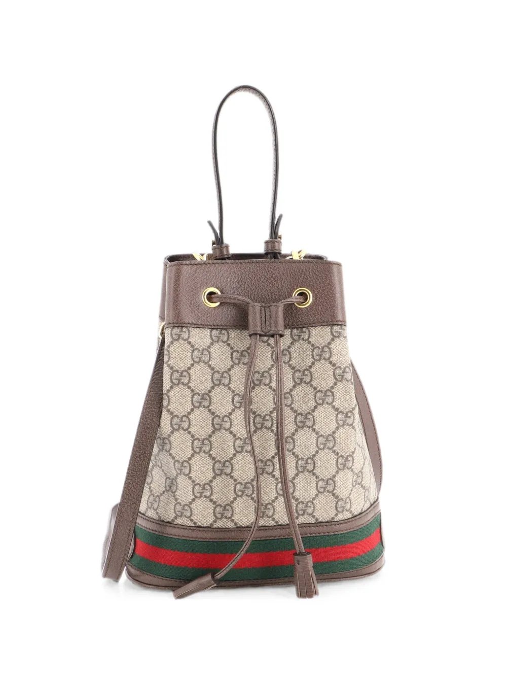 Ophidia GG Coated Canvas Small bucket bag