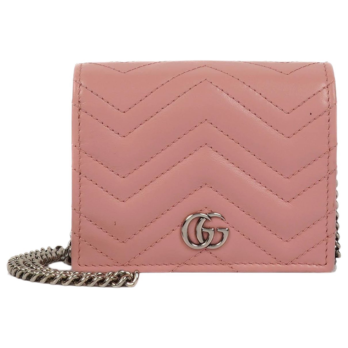 GG Marmont Chain Flap Wallet leather handbag