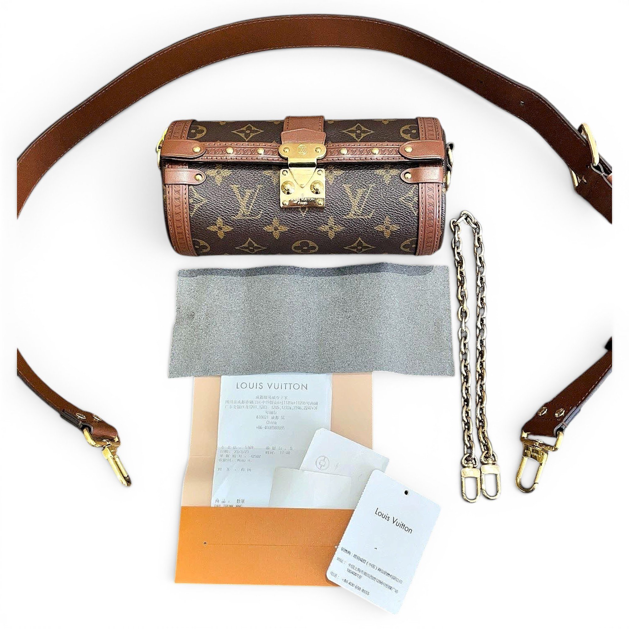 Papillon Trunk leather handbag