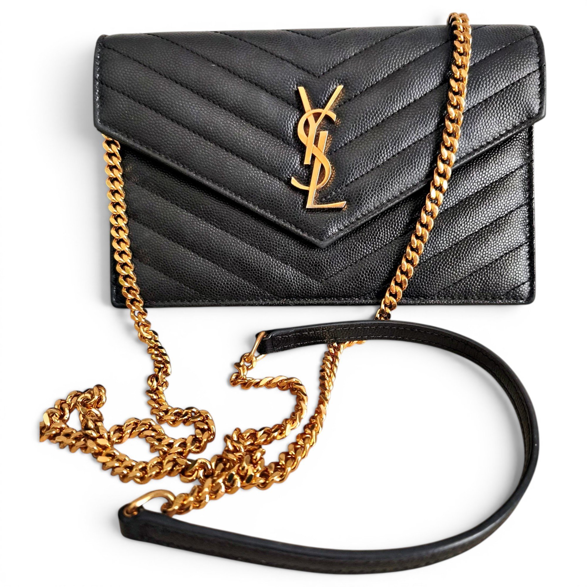 Portefeuille enveloppe leather crossbody bag