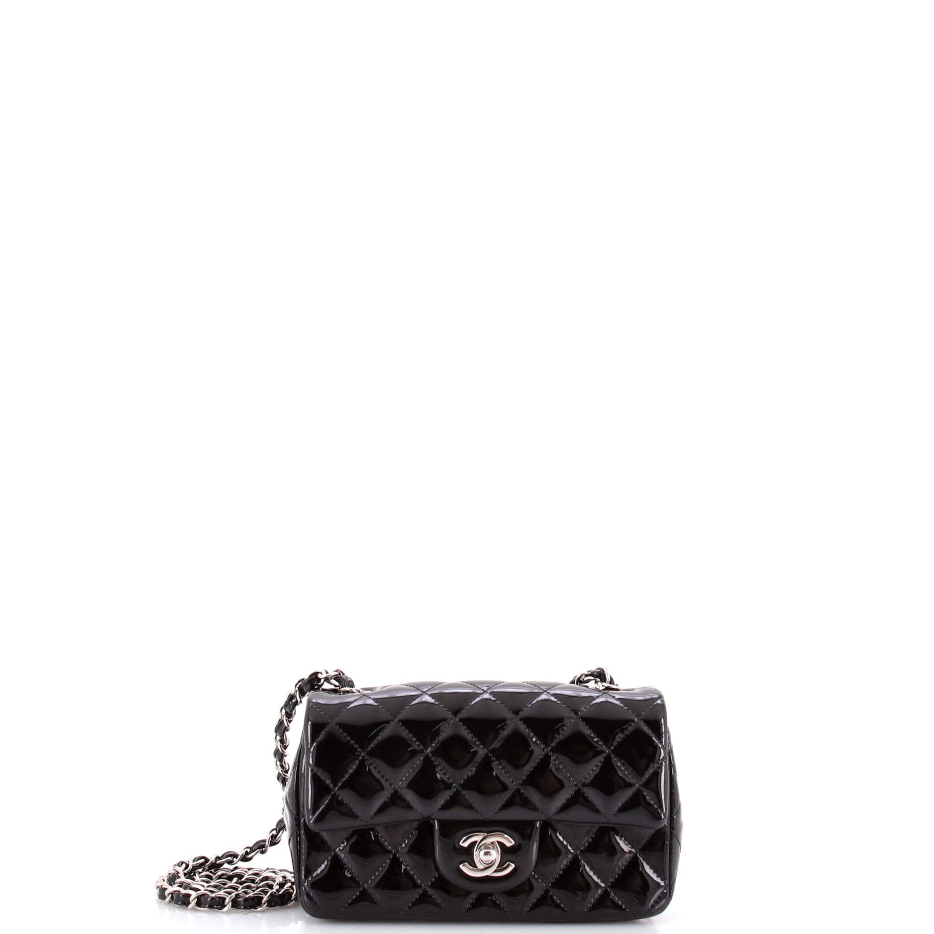 Classic Single Flap Bag Quilted Patent Mini