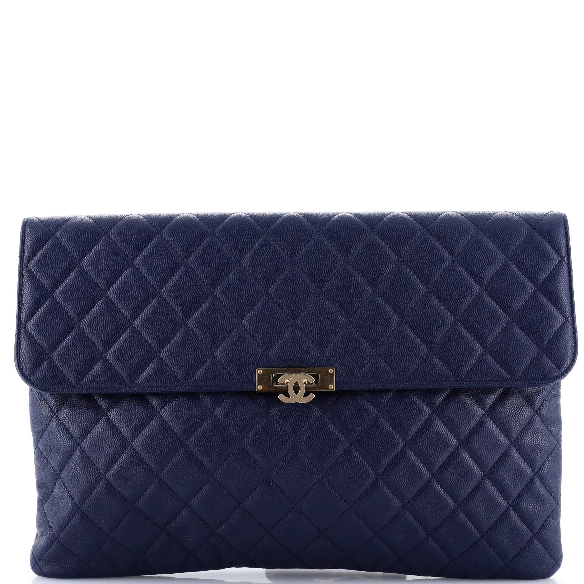Leather clutch bag