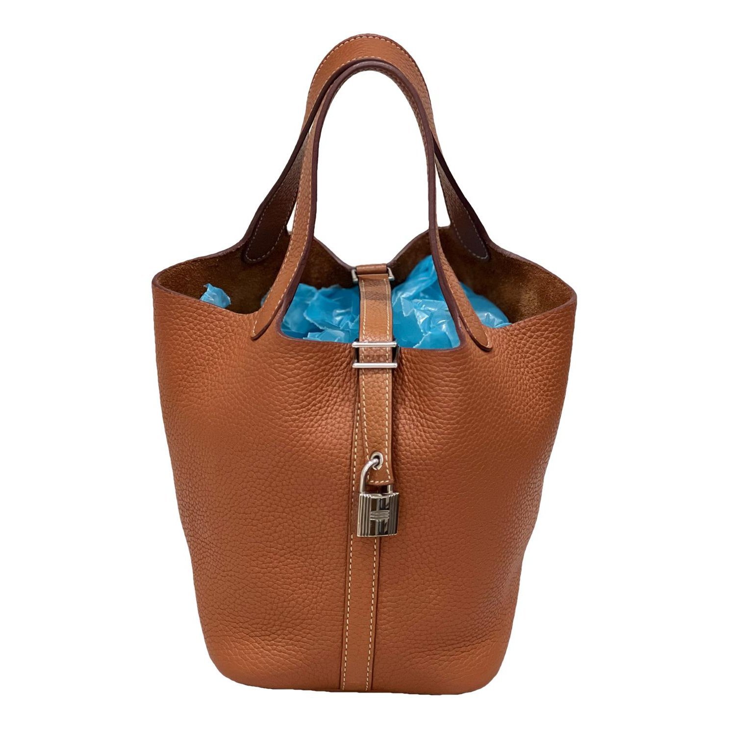 Picotin leather tote