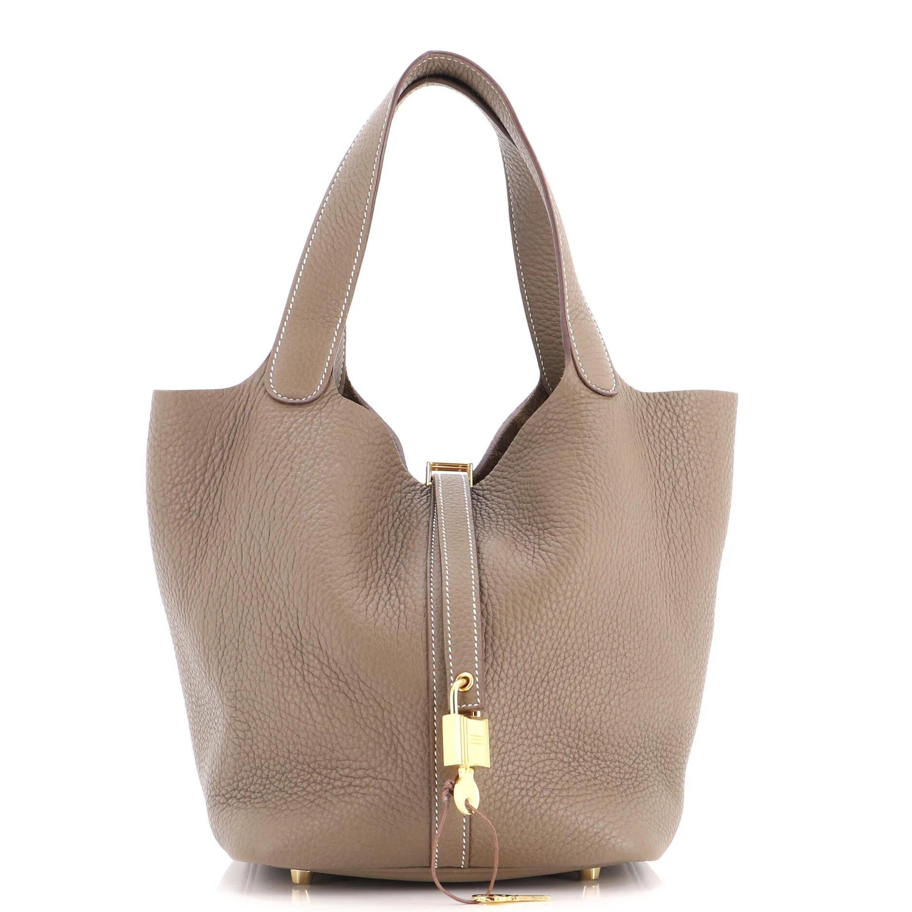 Hermes Picotin 22 Handbag Clemence Leather 2025