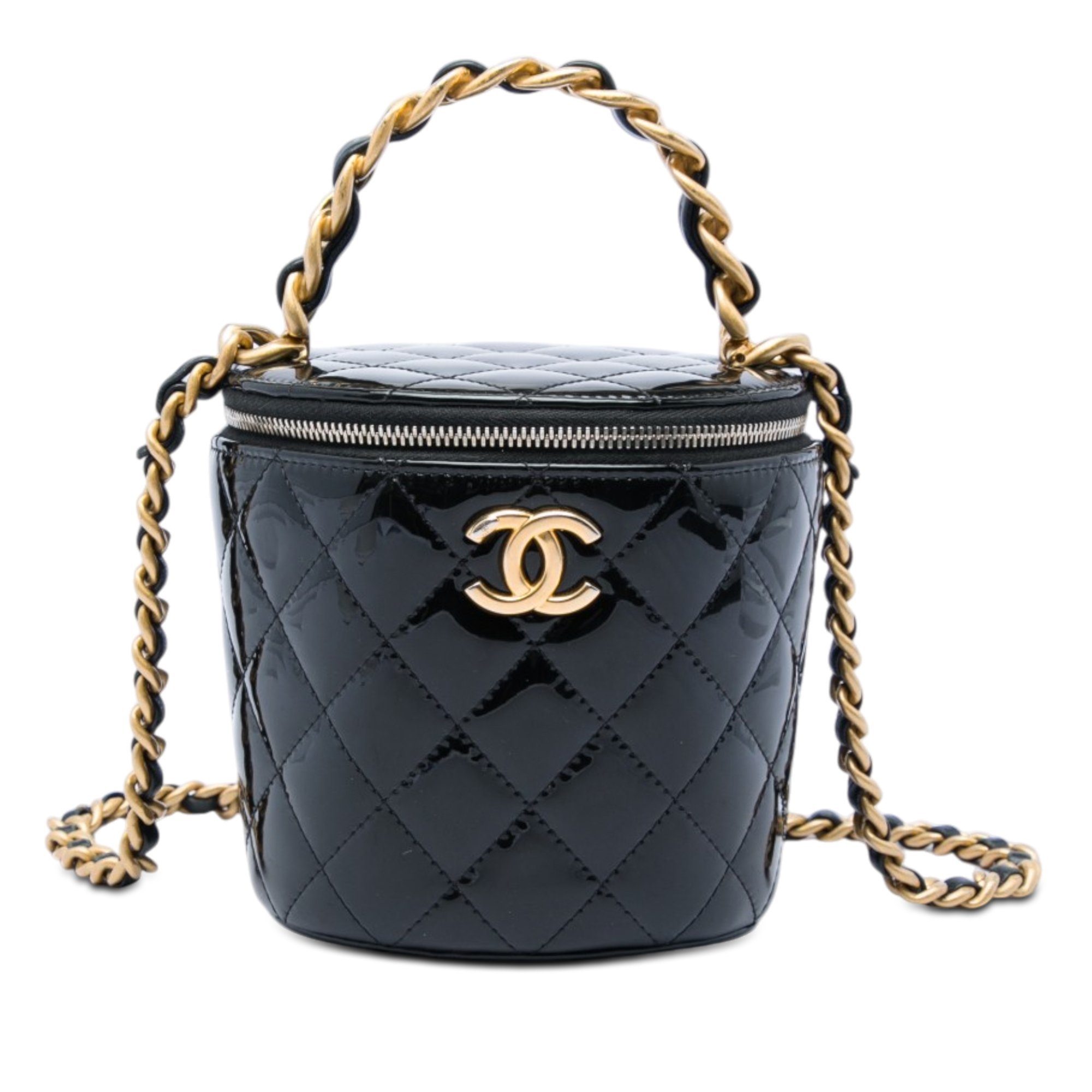 Vanity leather handbag
