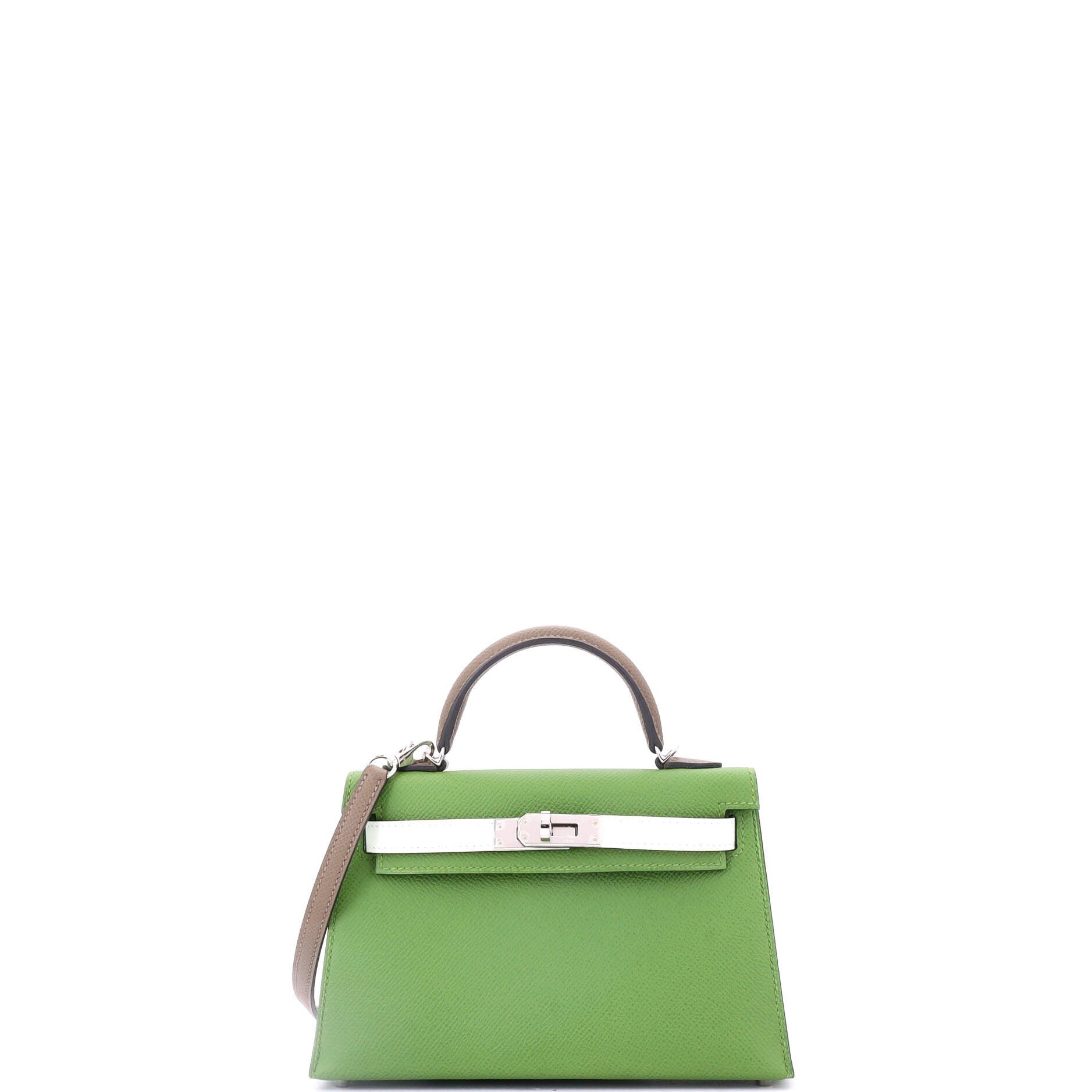 Hermes Kelly Mini II Bag Tricolor Epsom with Palladium Hardware 20