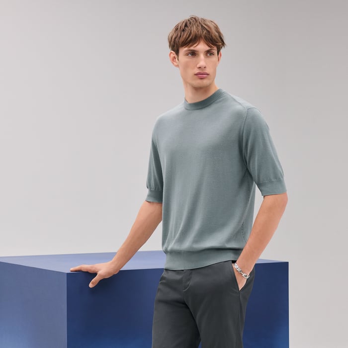 Eucalyptus "Coutures Inversees" Crewneck Sweater
