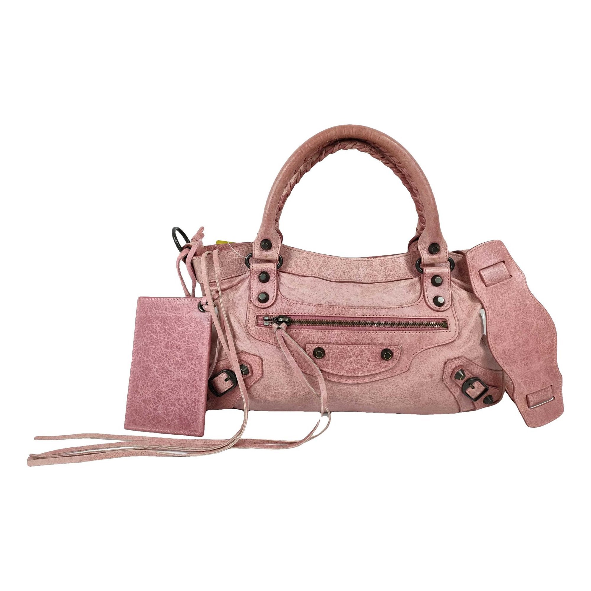 City leather handbag