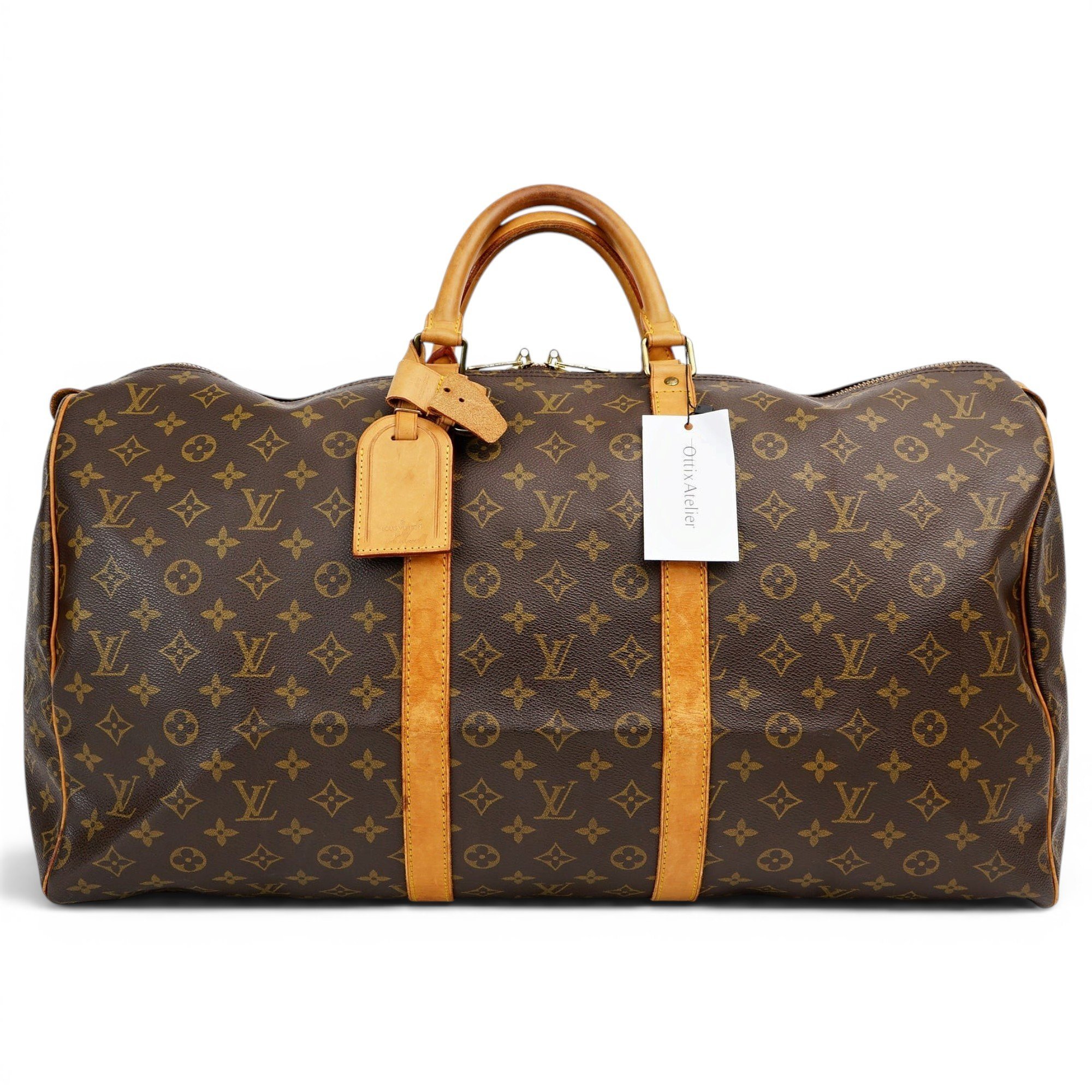 Keepall leather travel bag