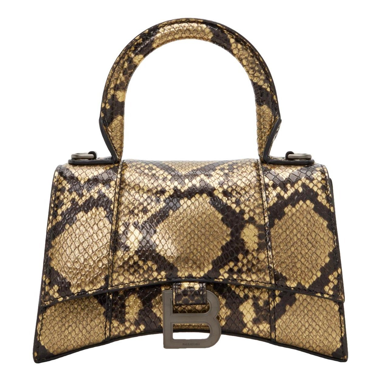Hourglass leather crossbody bag
