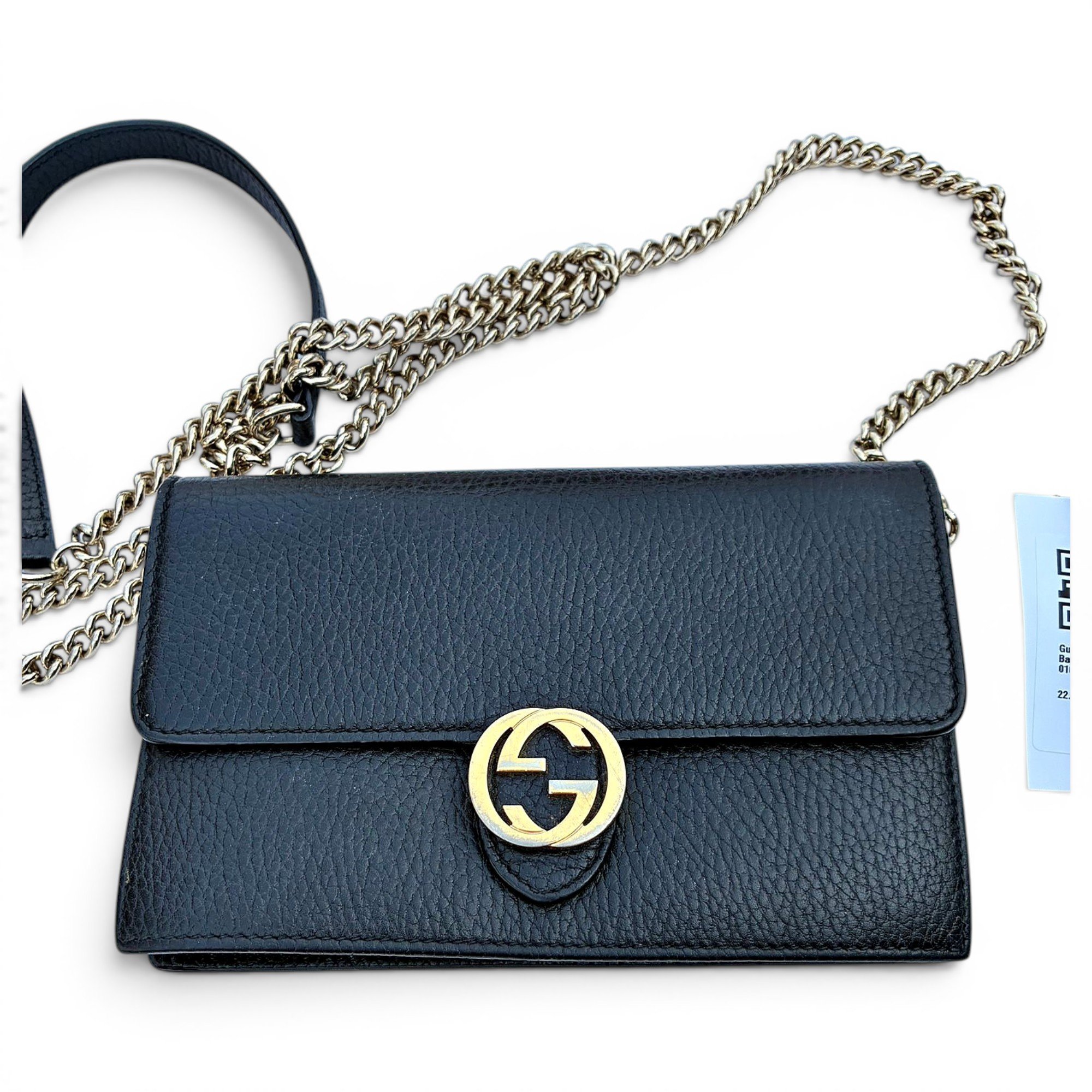 Leather clutch bag