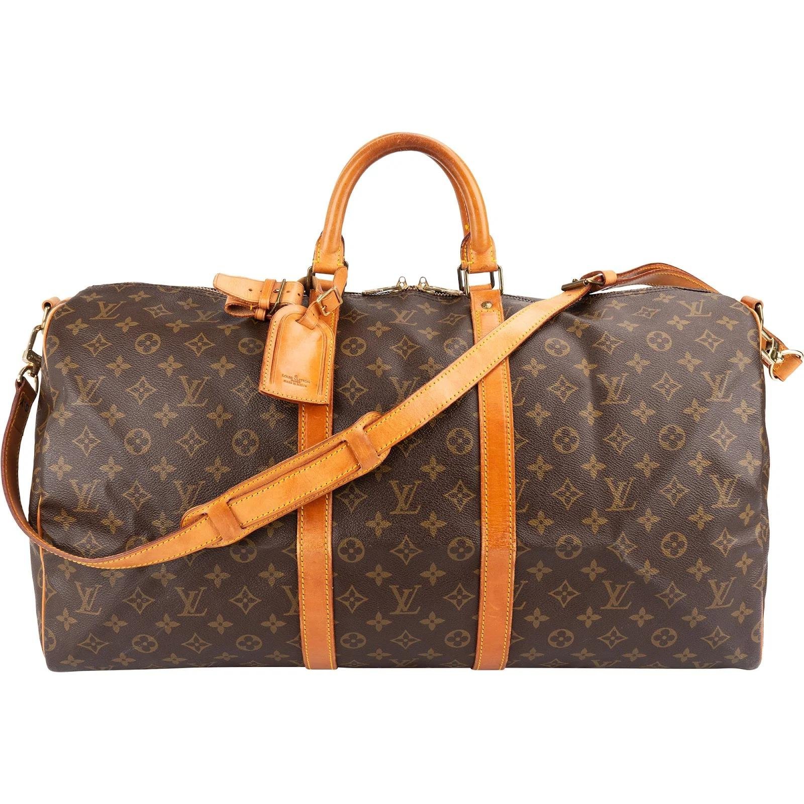 Keepall leather travel bag