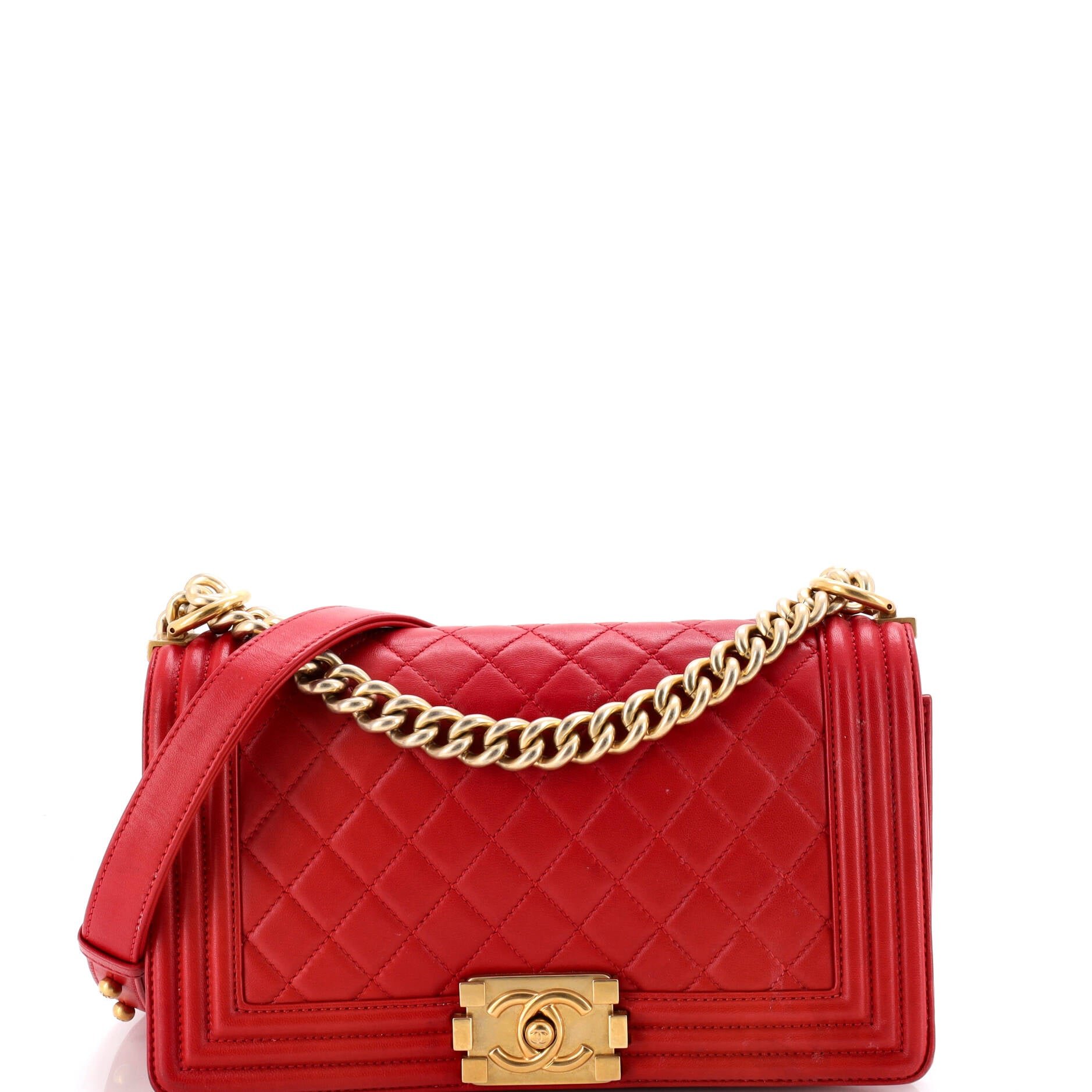 Boy Flap Bag Quilted Lambskin Old Medium