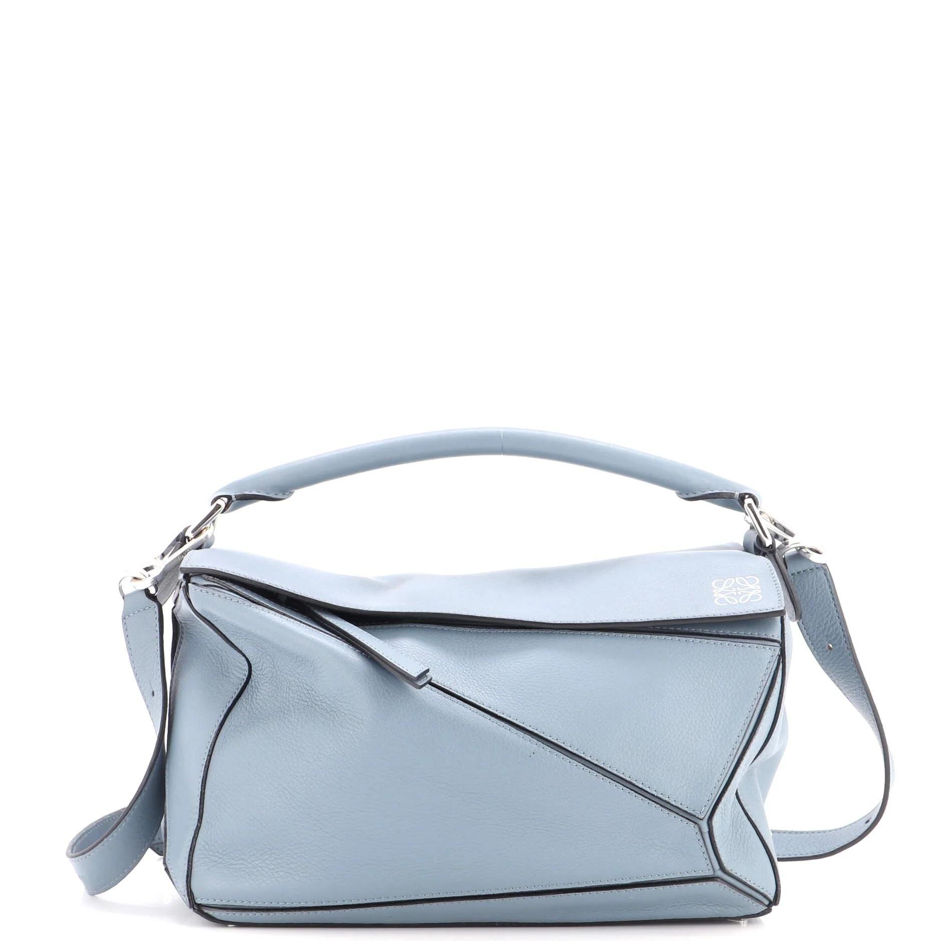 Puzzle leather handbag