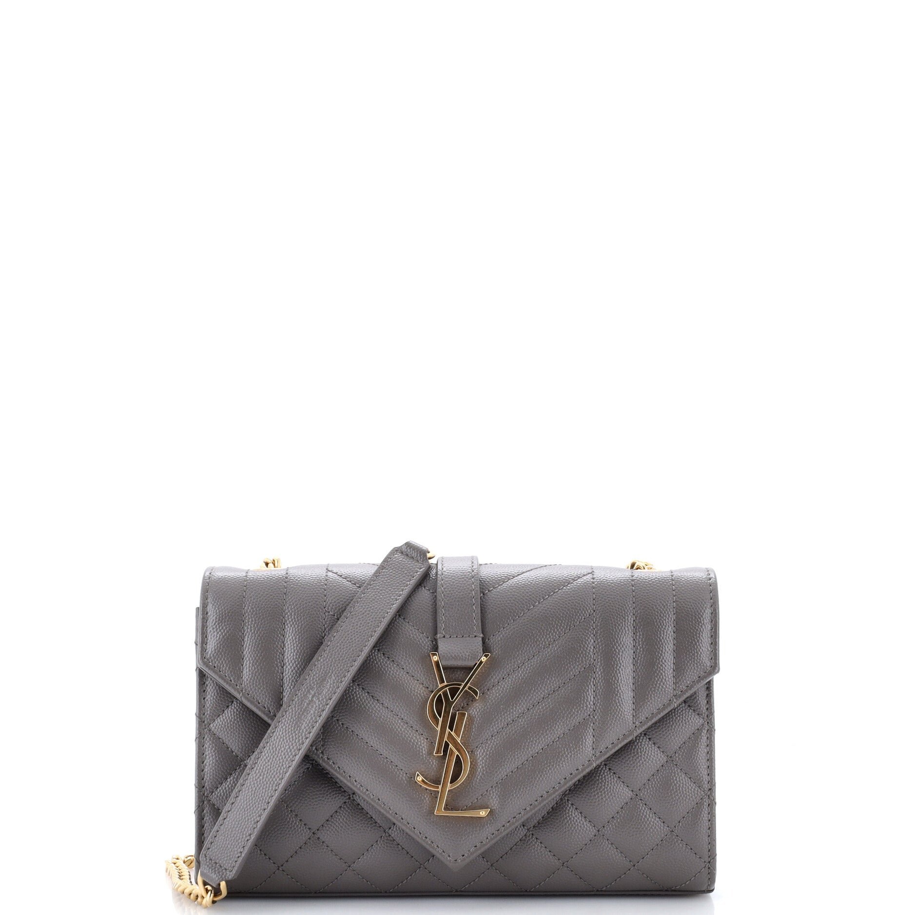 Classic Monogram Envelope Satchel Mixed Matelasse Leather Small