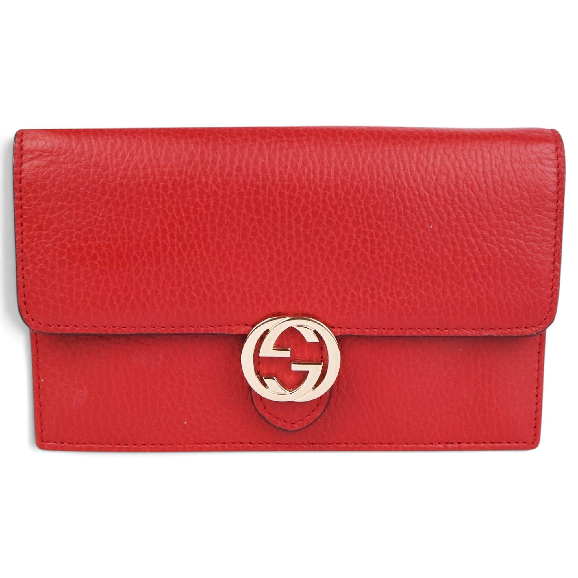 Interlocking leather crossbody bag