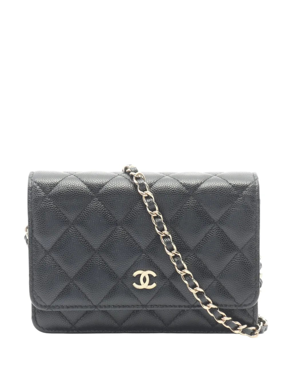 2020 Mini CC Quilted Caviar Wallet On Chain crossbody bag