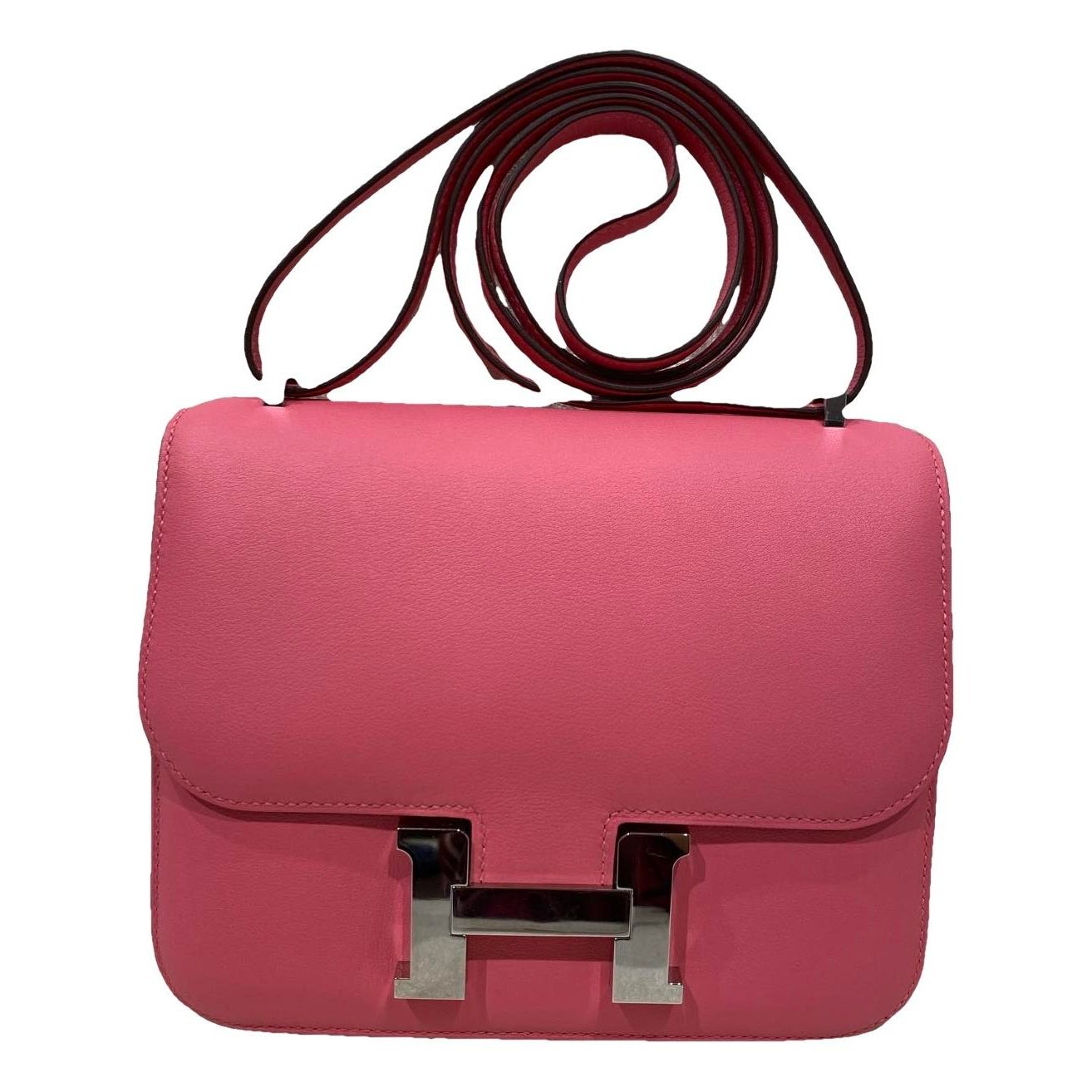 Hermes Constance Handbag Pink Swift Leather