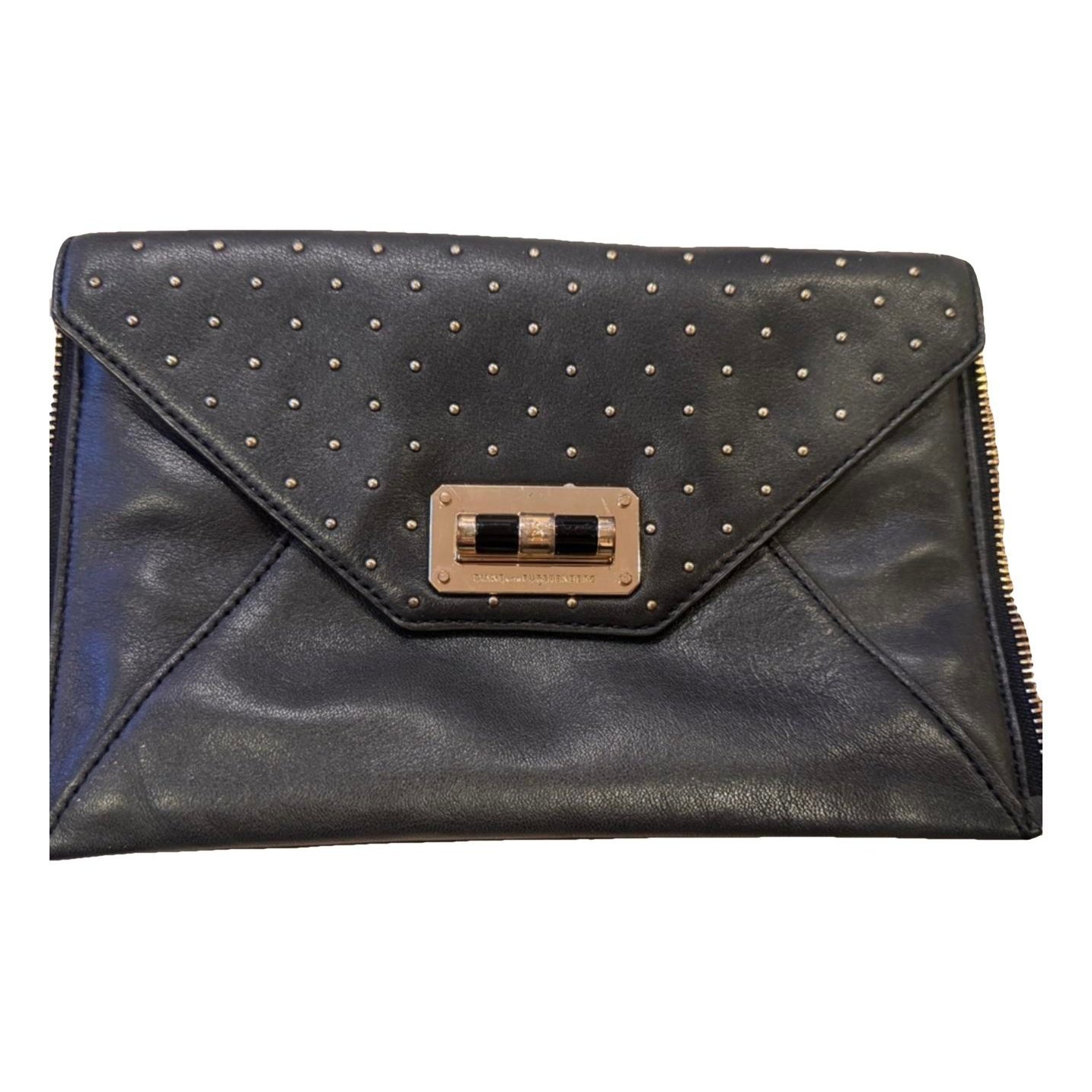 Leather clutch bag