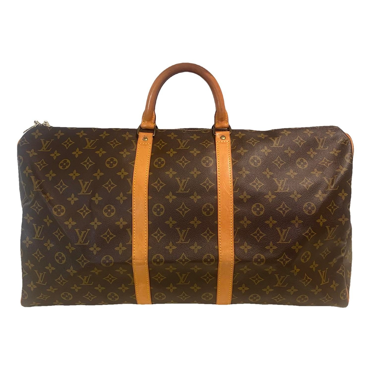 Keepall leather travel bag