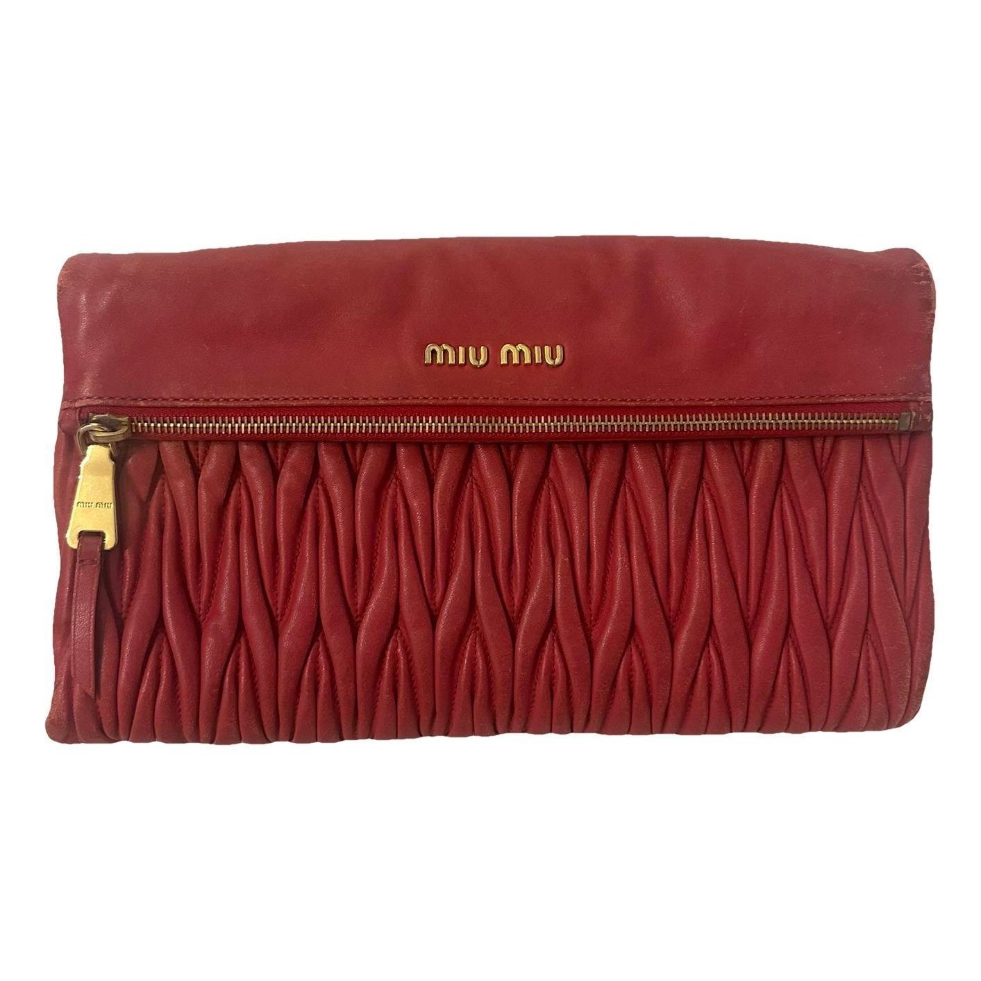 Miu Miu Bow bag leather clutch bag