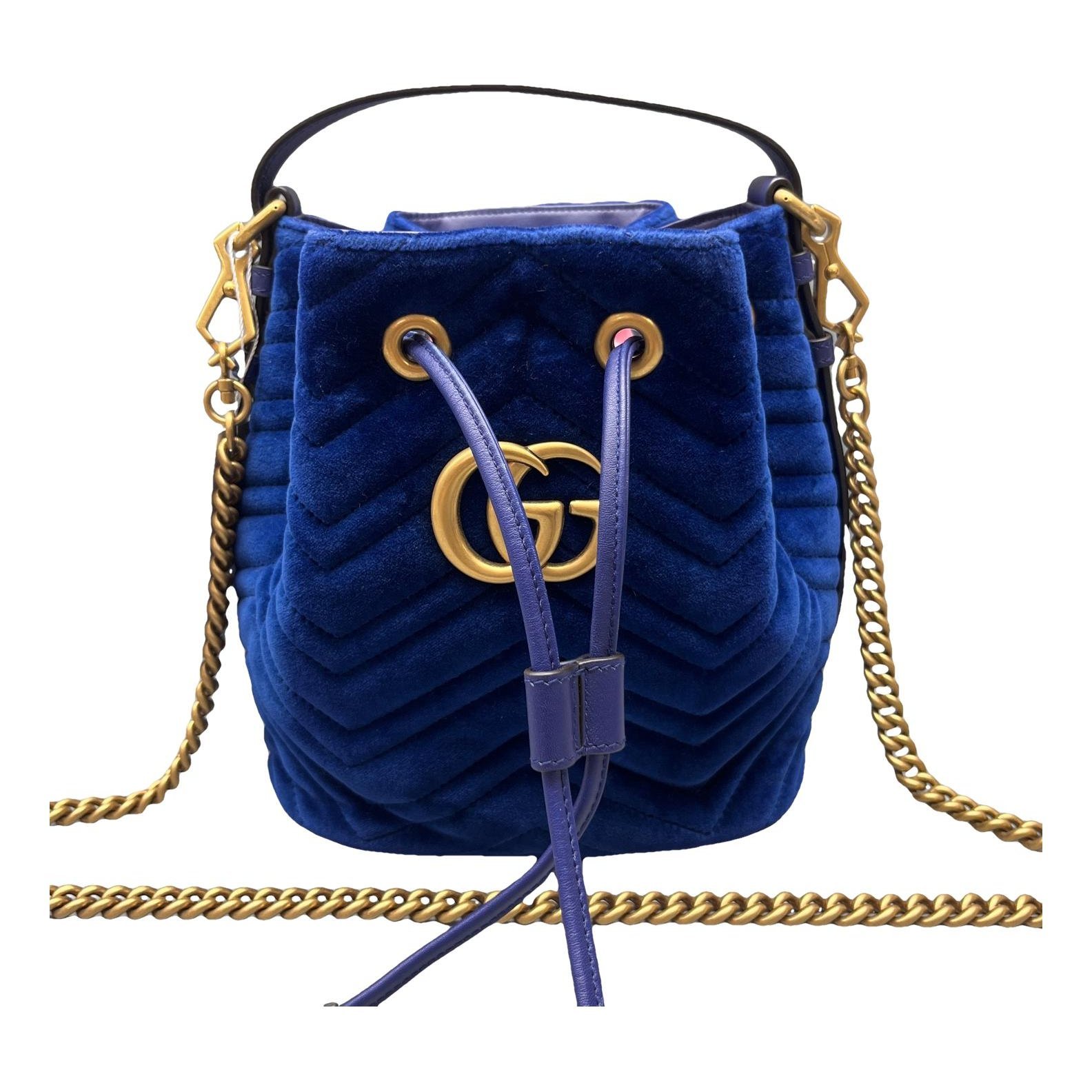 GG Marmont Bucket velvet handbag