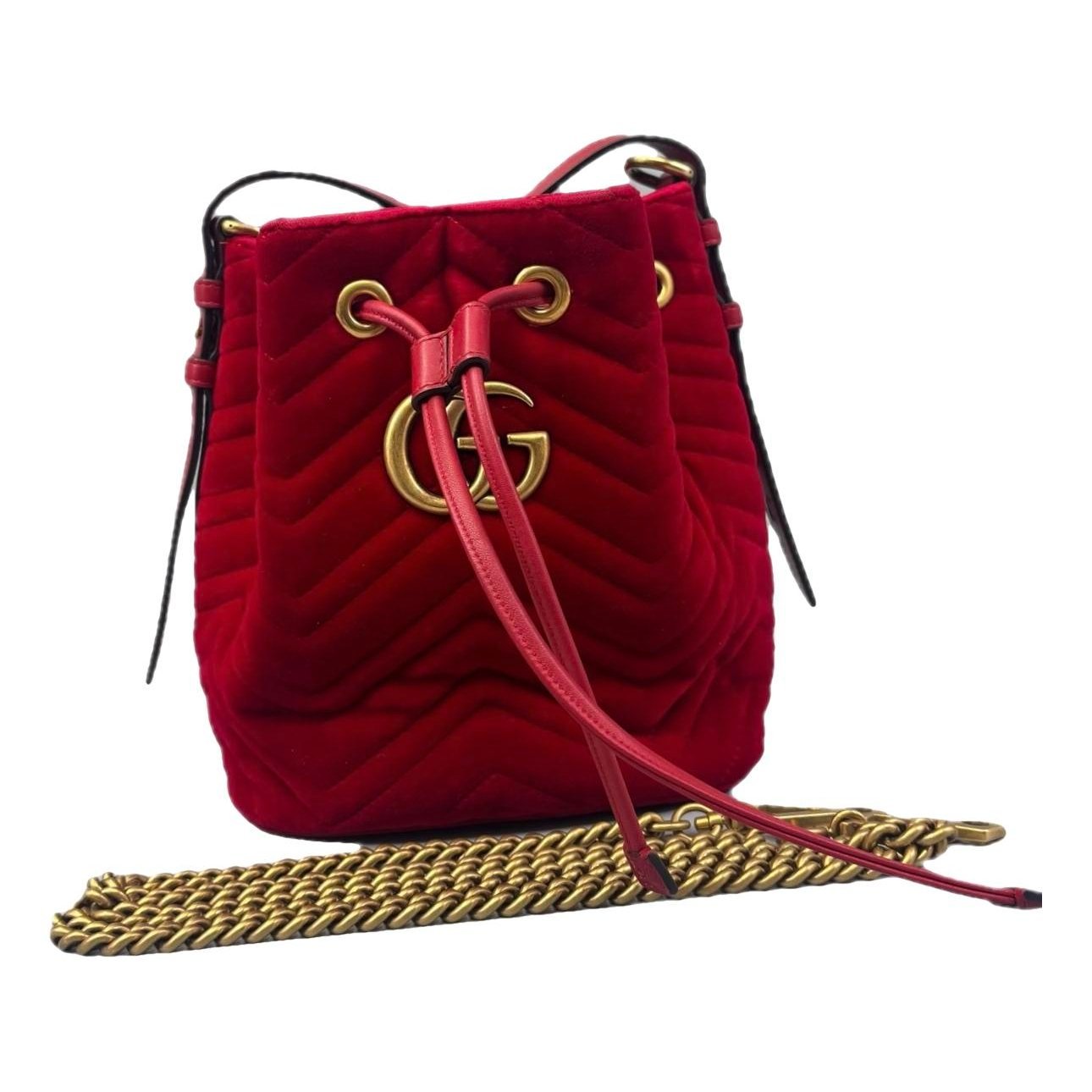 GG Marmont Bucket velvet handbag