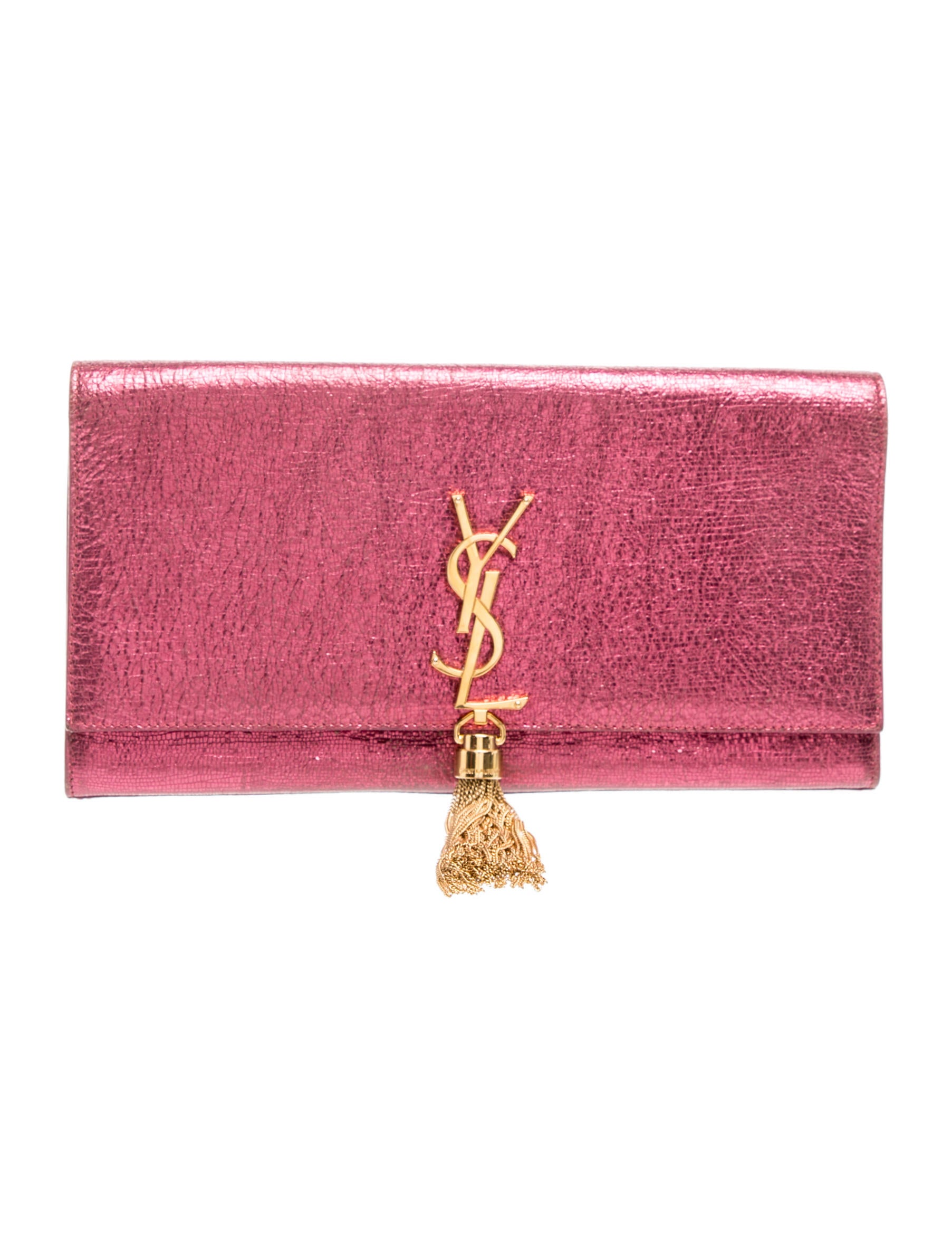 Leather Monogram Cassandre Clutch
