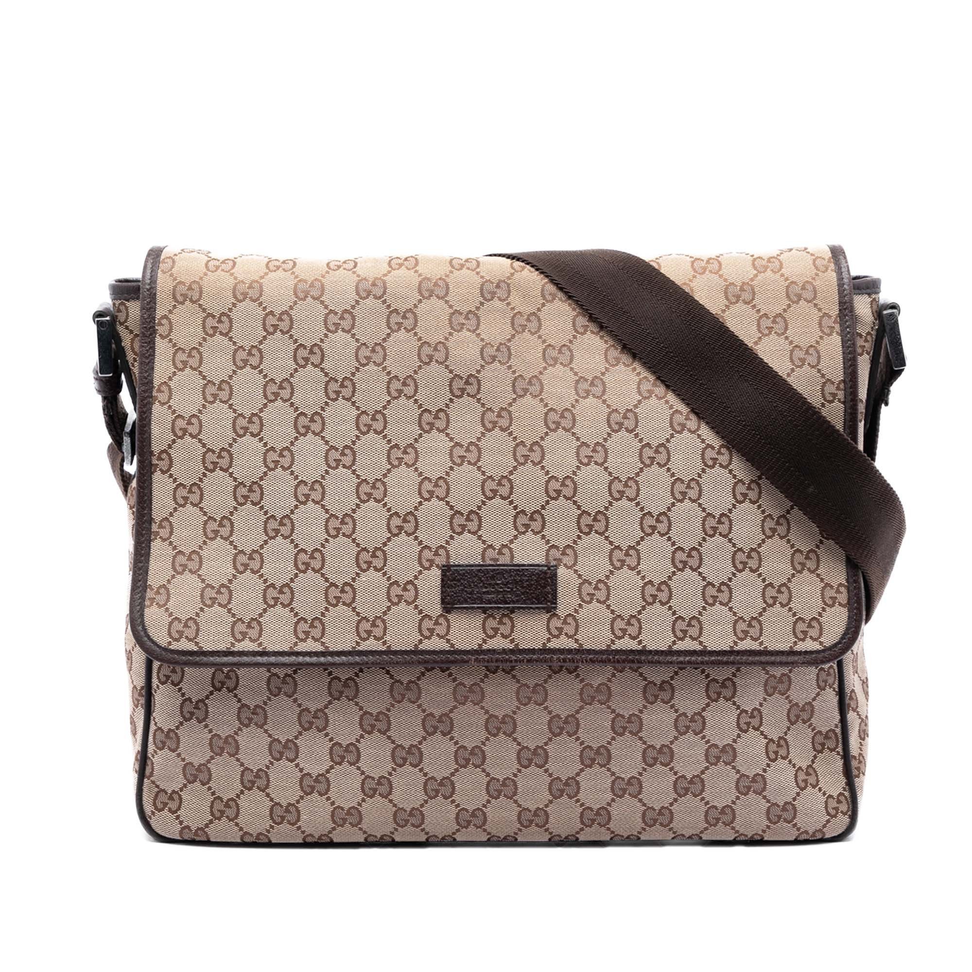 Ophidia Compartment Messenger leather handbag