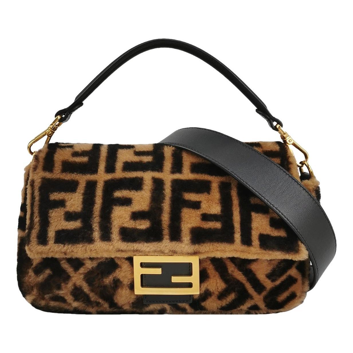 Baguette Chain Midi leather handbag