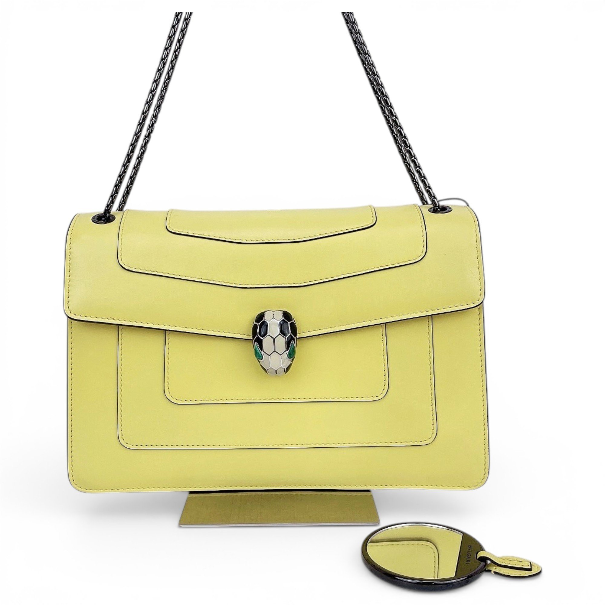 Serpenti leather handbag
