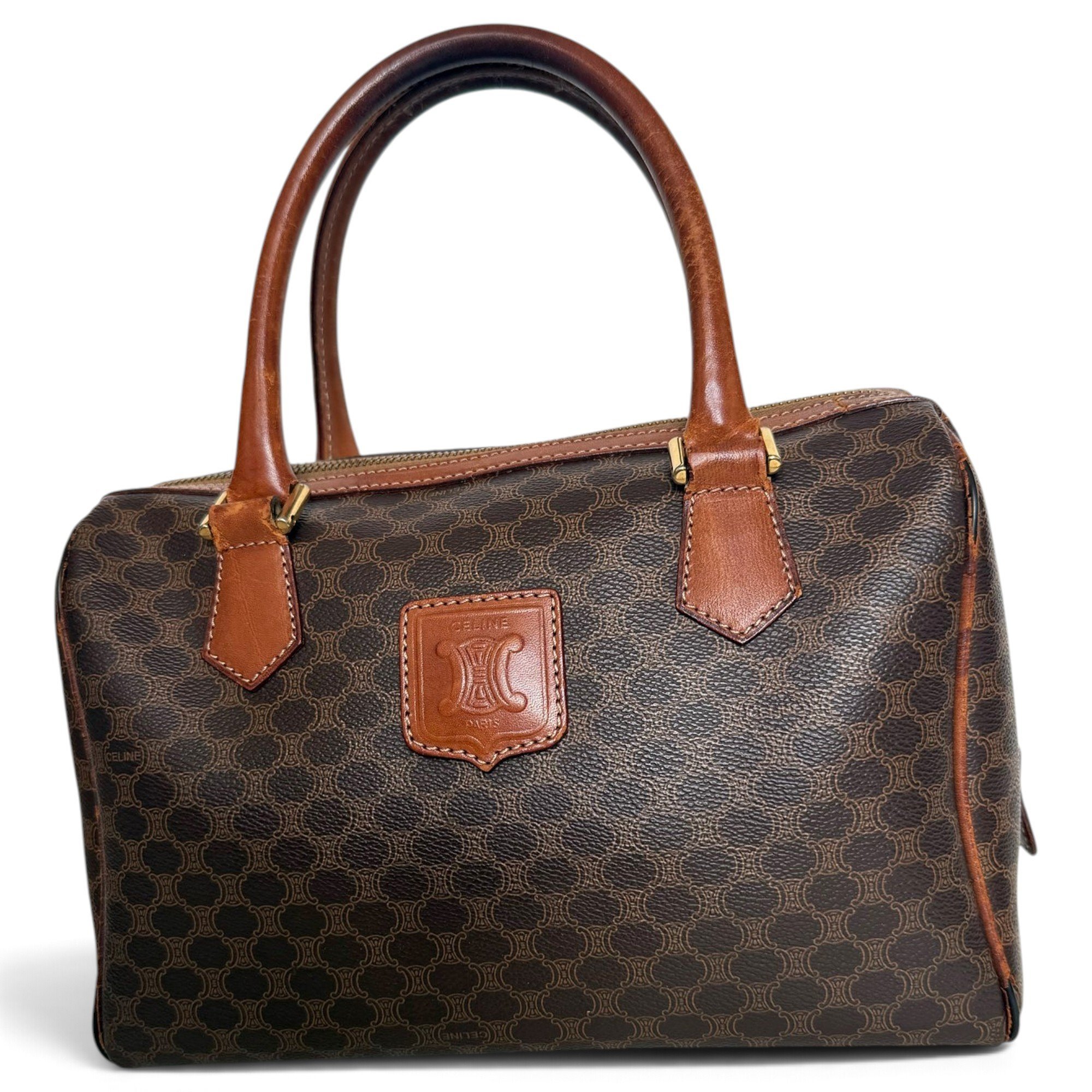 Leather bowling bag