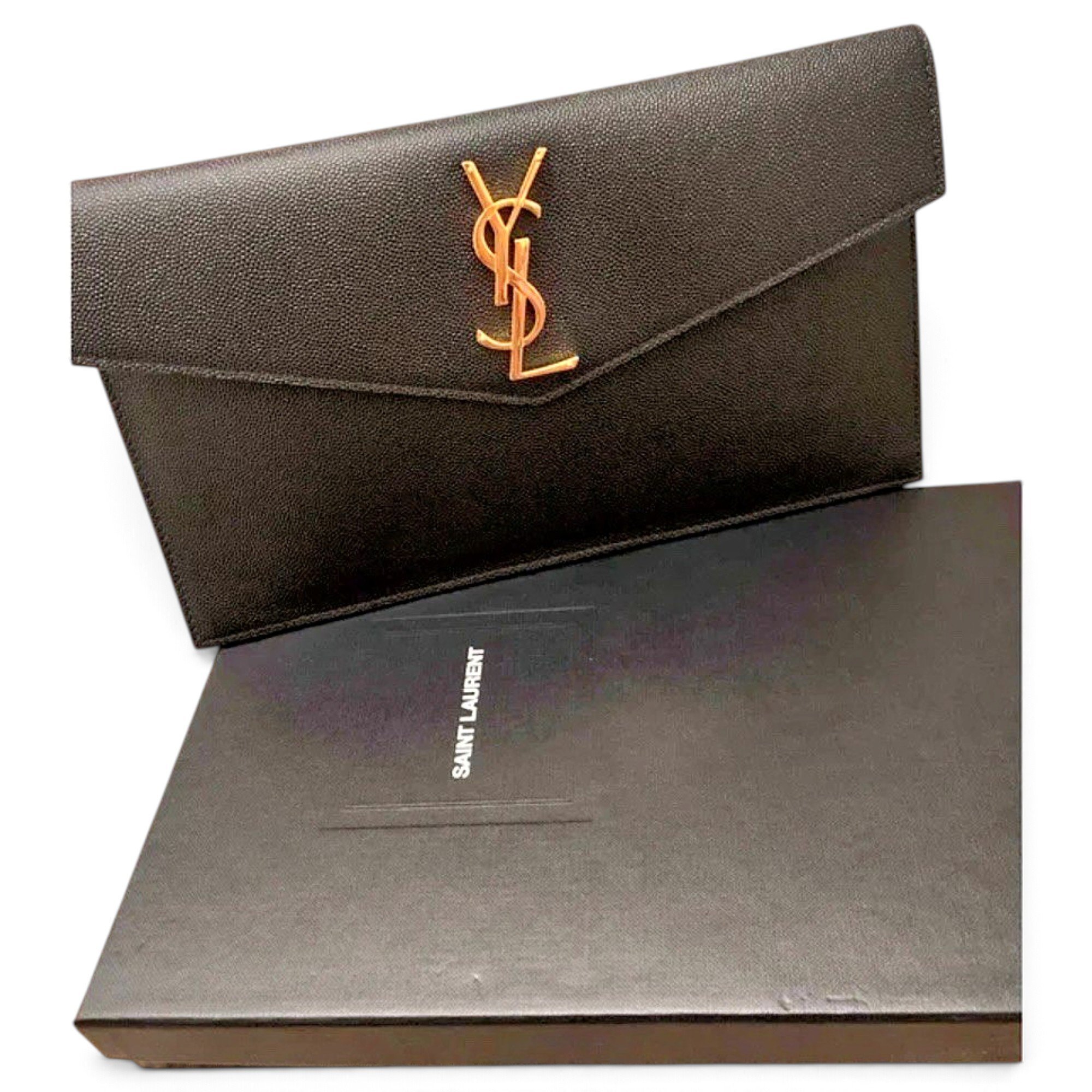 Uptown leather clutch bag