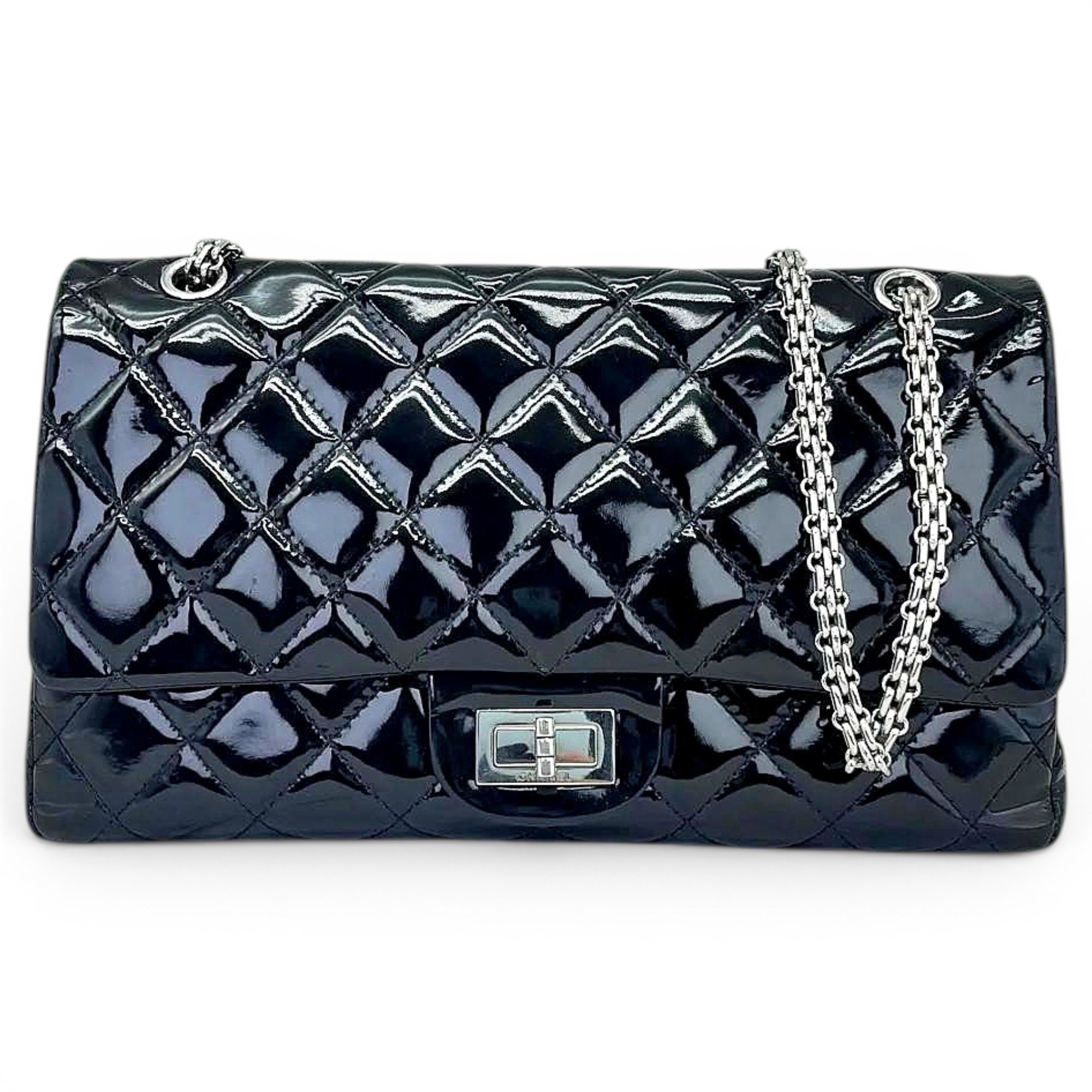 2.55 patent leather handbag