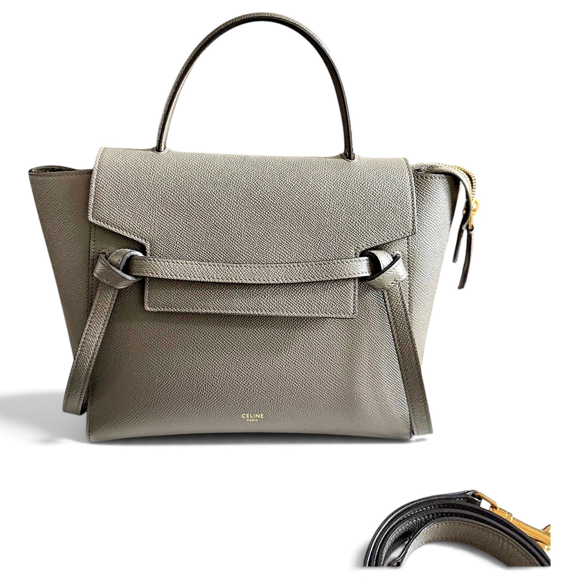 Belt leather handbag