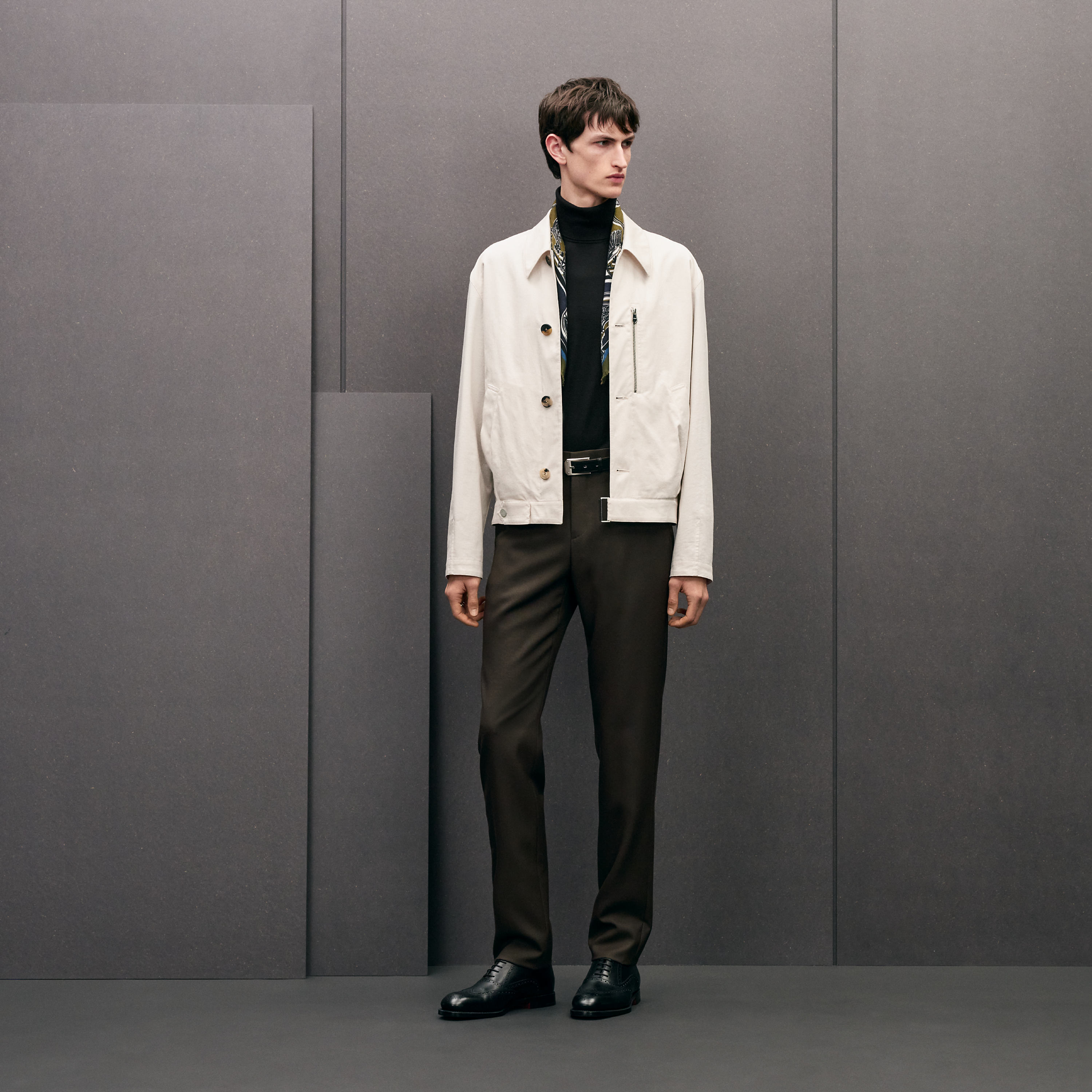 "Neo pique" straight cut jacket