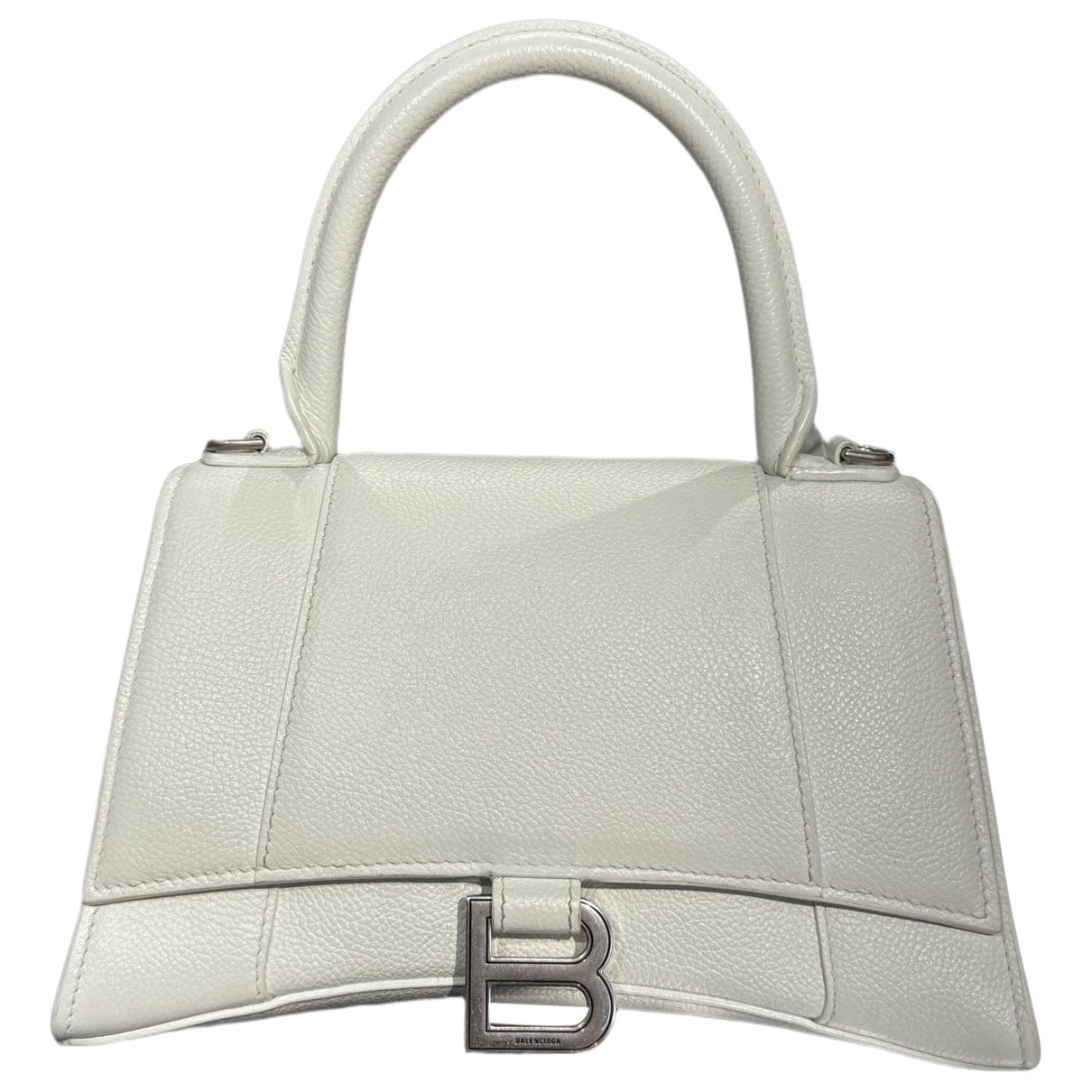Hourglass leather handbag