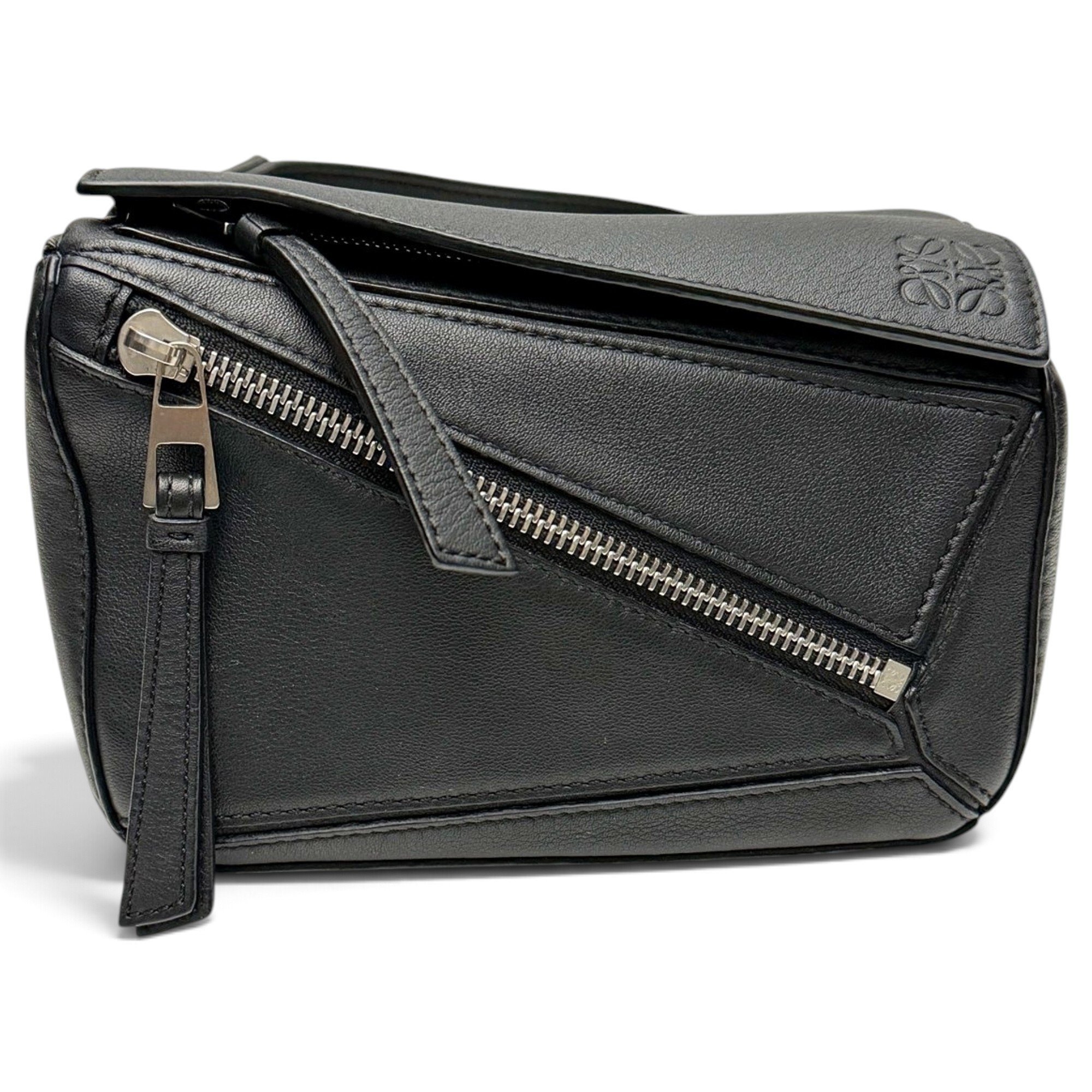 Puzzle leather crossbody bag