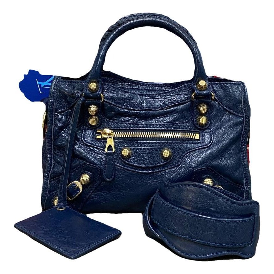 City leather handbag