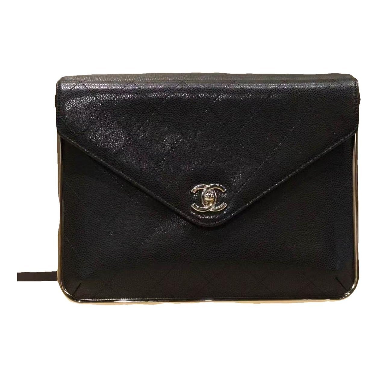 Leather clutch bag