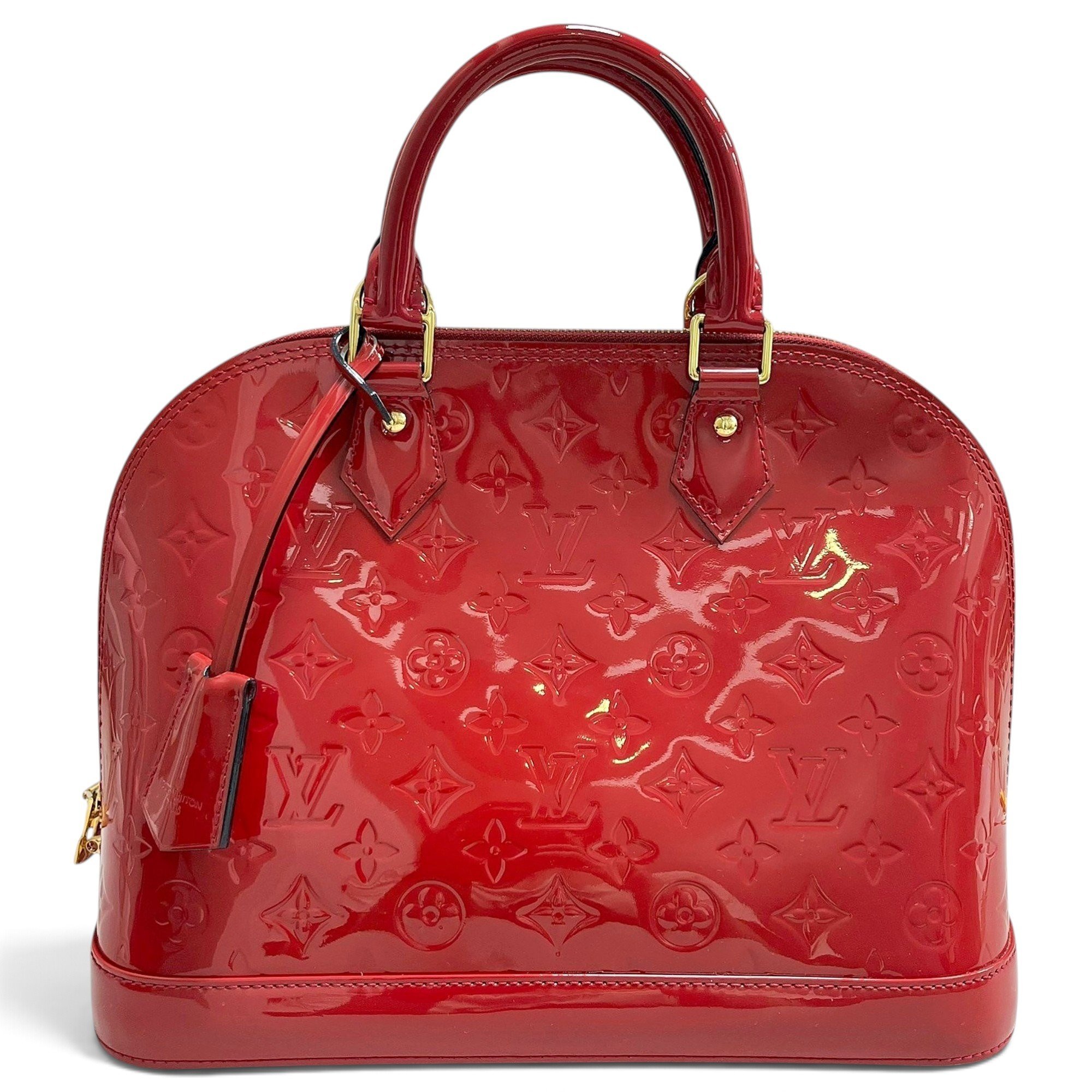 Louis Vuitton Alma patent leather handbag