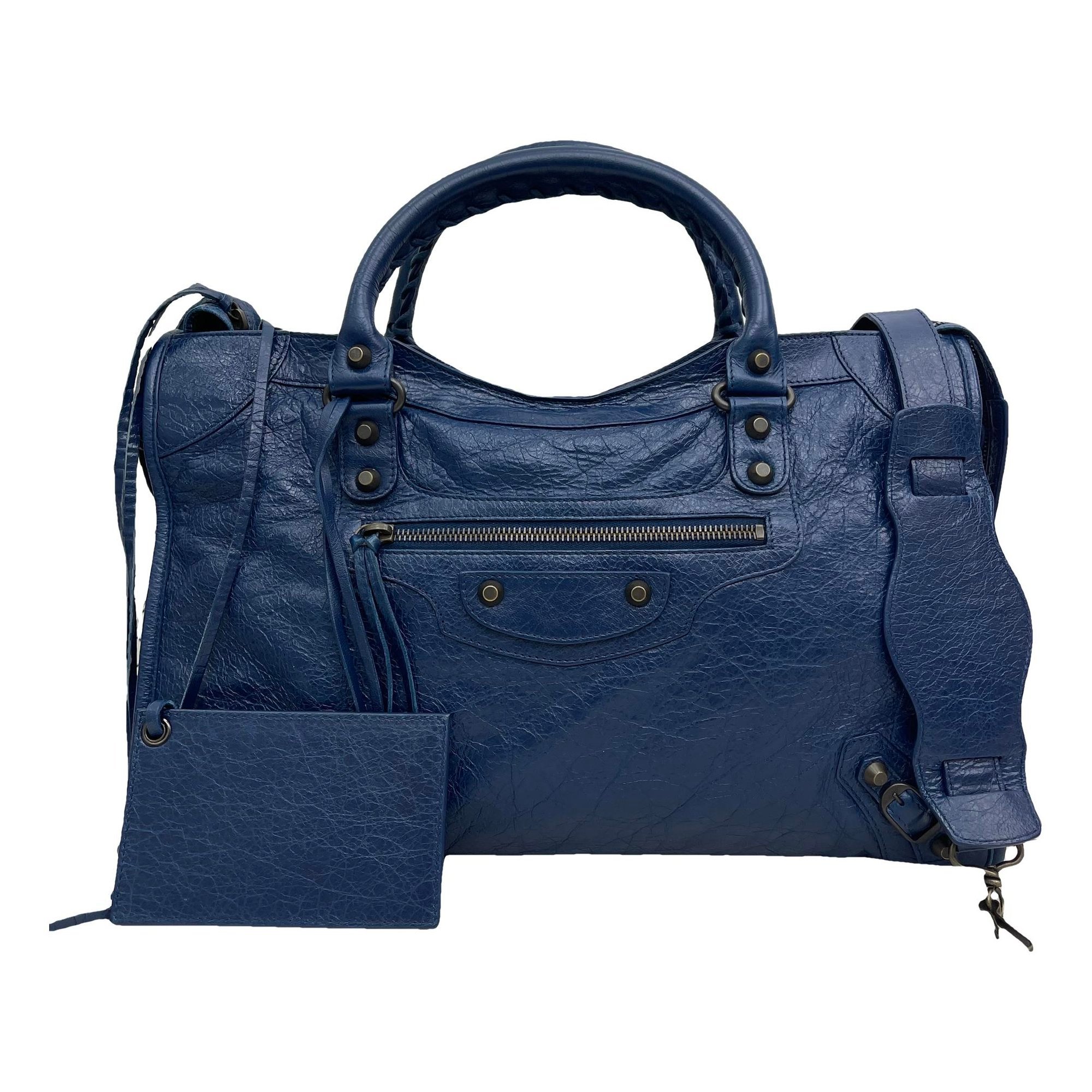 City leather handbag