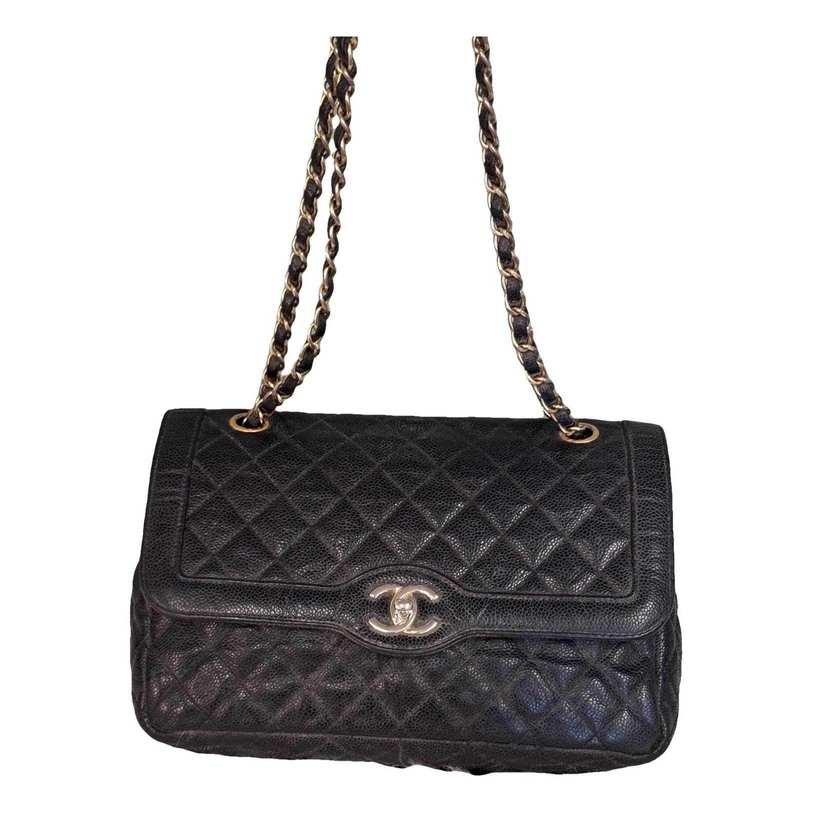 Trendy CC Flap leather handbag