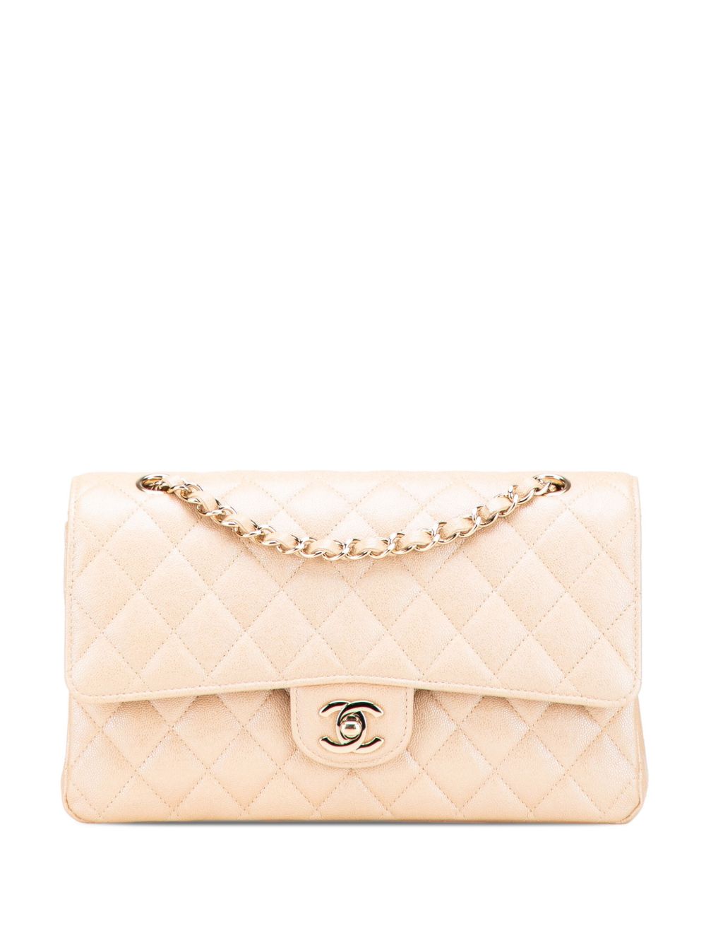 2019 Medium Classic Iridescent Caviar Double Flap shoulder bag