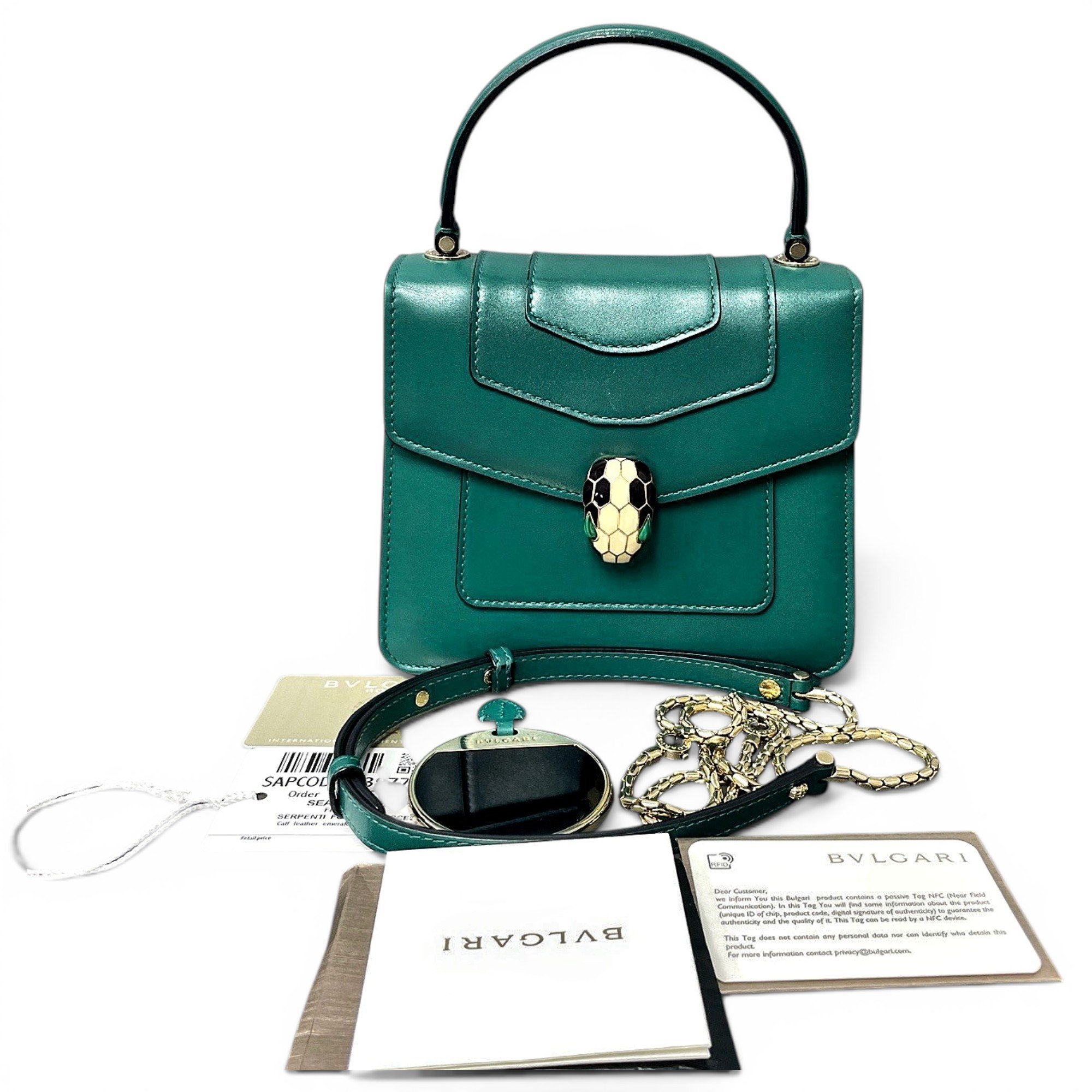 Serpenti leather bag