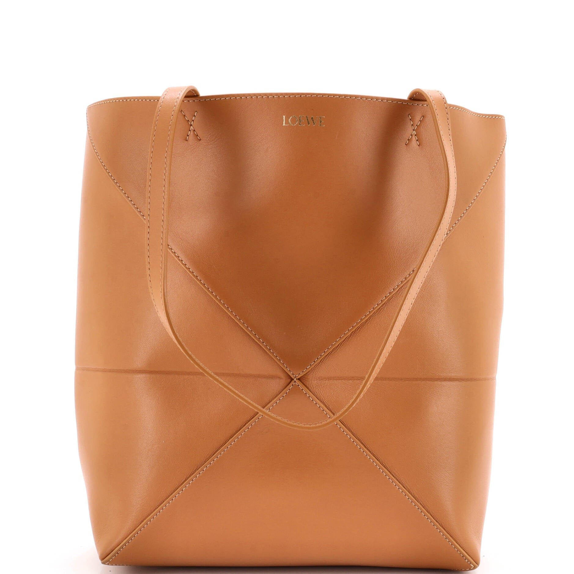Puzzle Fold Tote Leather Medium