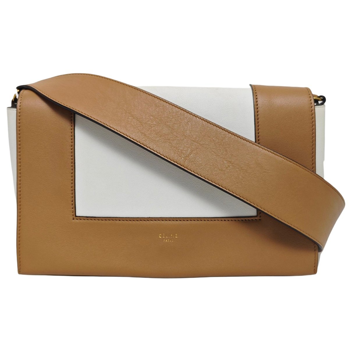 Frame leather handbag