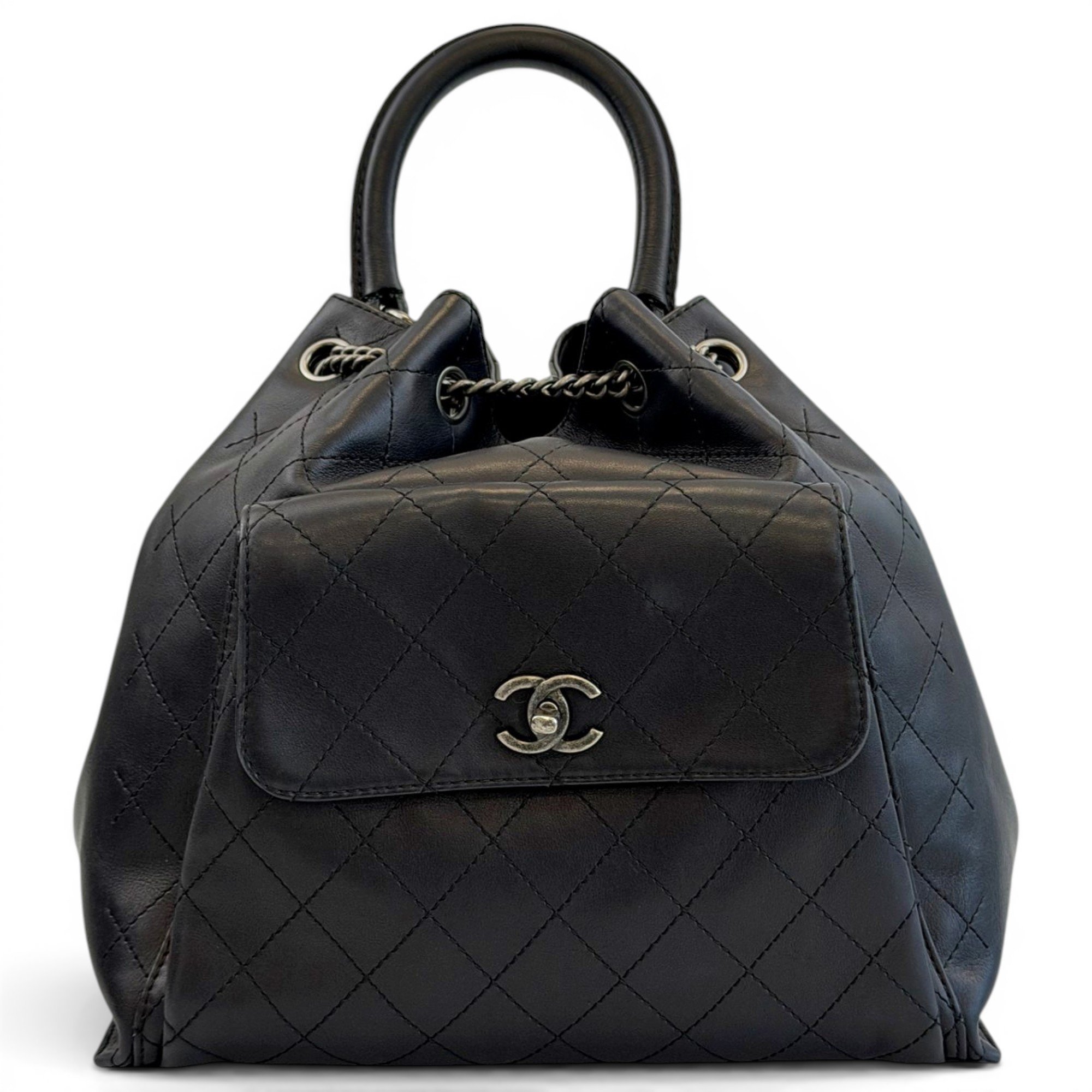 Leather backpack