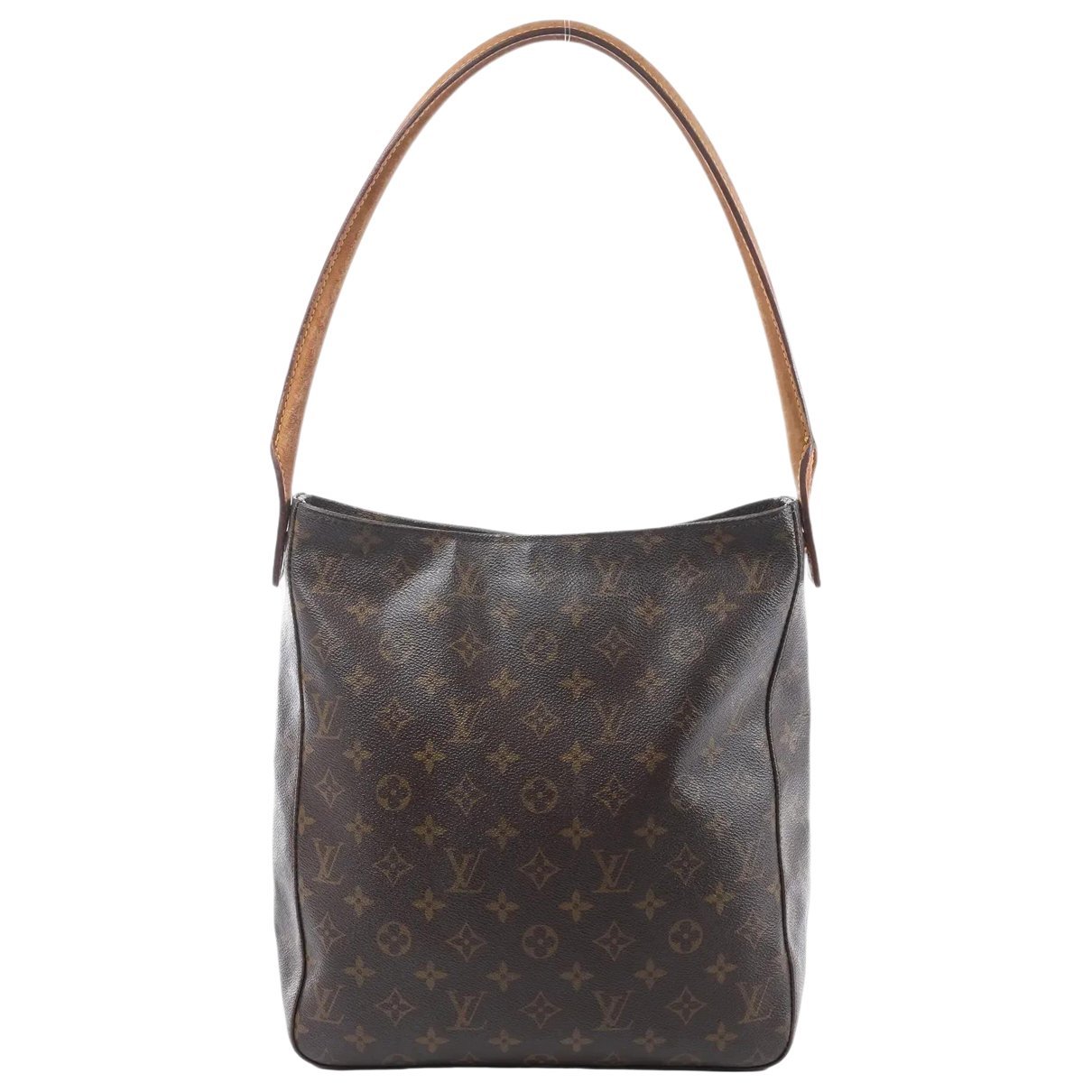 Looping leather handbag
